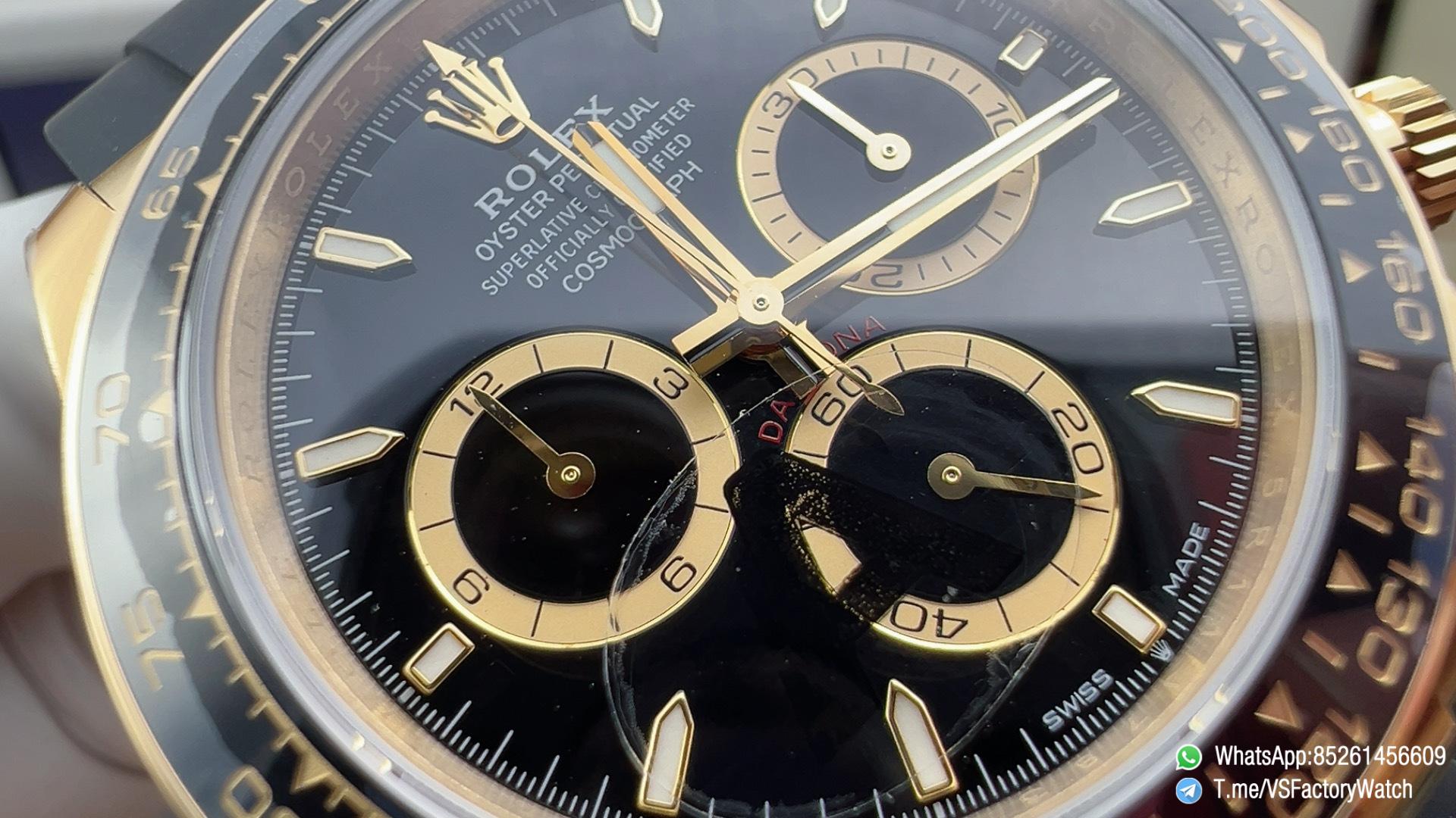 VSF Daytona 126518LN V2 137g Yellow Gold Case Black Dial with Gold Rings Black Ceramic Bezel Oysterflex Bracelet DD4131 Movement 03 VSF Daytona 126518LN V2 137g Yellow Gold Case Black Dial with Gold Rings Black Ceramic Bezel Oysterflex Bracelet DD4131 Movement 03