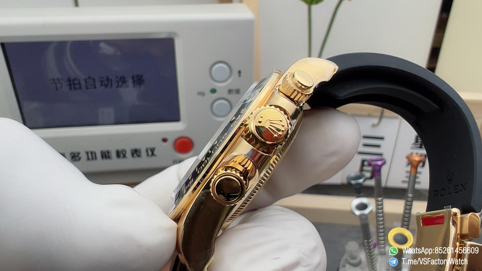 VSF Daytona 126518LN V2 137g Yellow Gold Case Black Dial with Gold Rings Black Ceramic Bezel Oysterflex Bracelet DD4131 Movement 05 VSF Daytona 126518LN V2 137g Yellow Gold Case Black Dial with Gold Rings Black Ceramic Bezel Oysterflex Bracelet DD4131 Movement 05