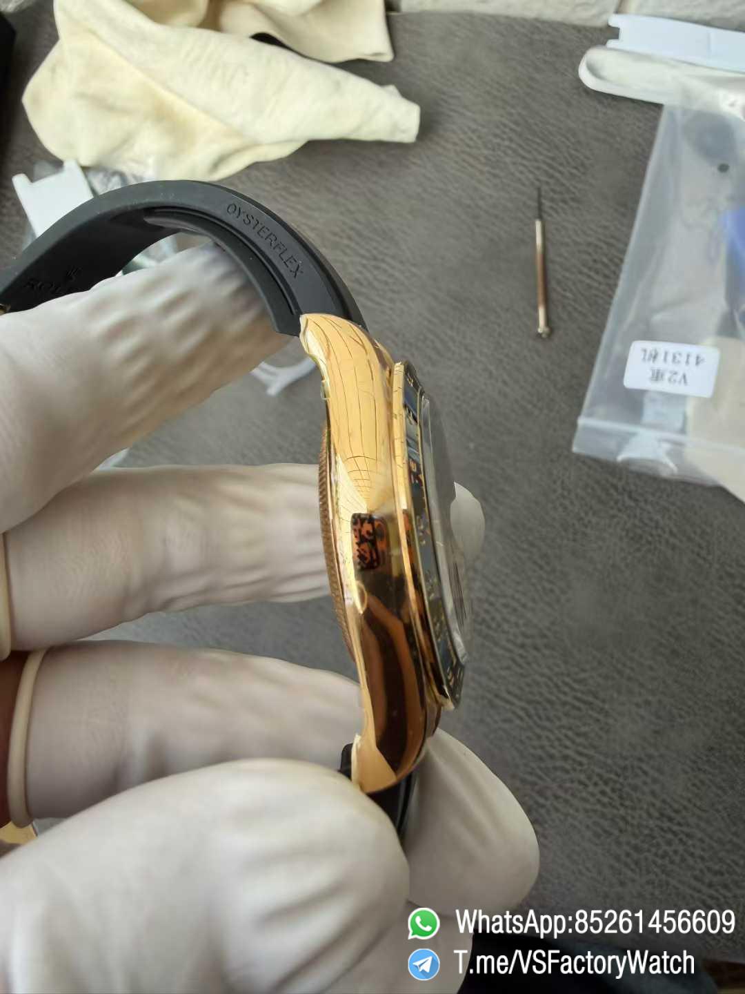 VSF Daytona 126518ln V2 137g Yellow Gold Case Turquoise Blue and Black Dial Black Cerachrom Bezel Oysterflex Bracelet DD4131 Movement 06 VSF Daytona 126518ln V2 137g Yellow Gold Case Turquoise Blue and Black Dial Black Cerachrom Bezel Oysterflex Bracelet DD4131 Movement 06