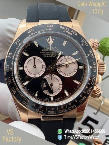 VSF Daytona Ref 126515LN Weight 137g Rose Gold Case Black and Sundust Dial Black Ceramic Bezel Oysterflex Bracelet DanDong 4131 Movement 00