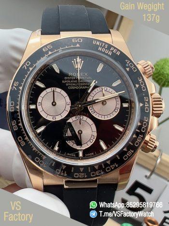 VSF Daytona Ref 126515LN Weight 137g Rose Gold Case Black and Sundust Dial Black Ceramic Bezel Oysterflex Bracelet DanDong 4131 Movement 00