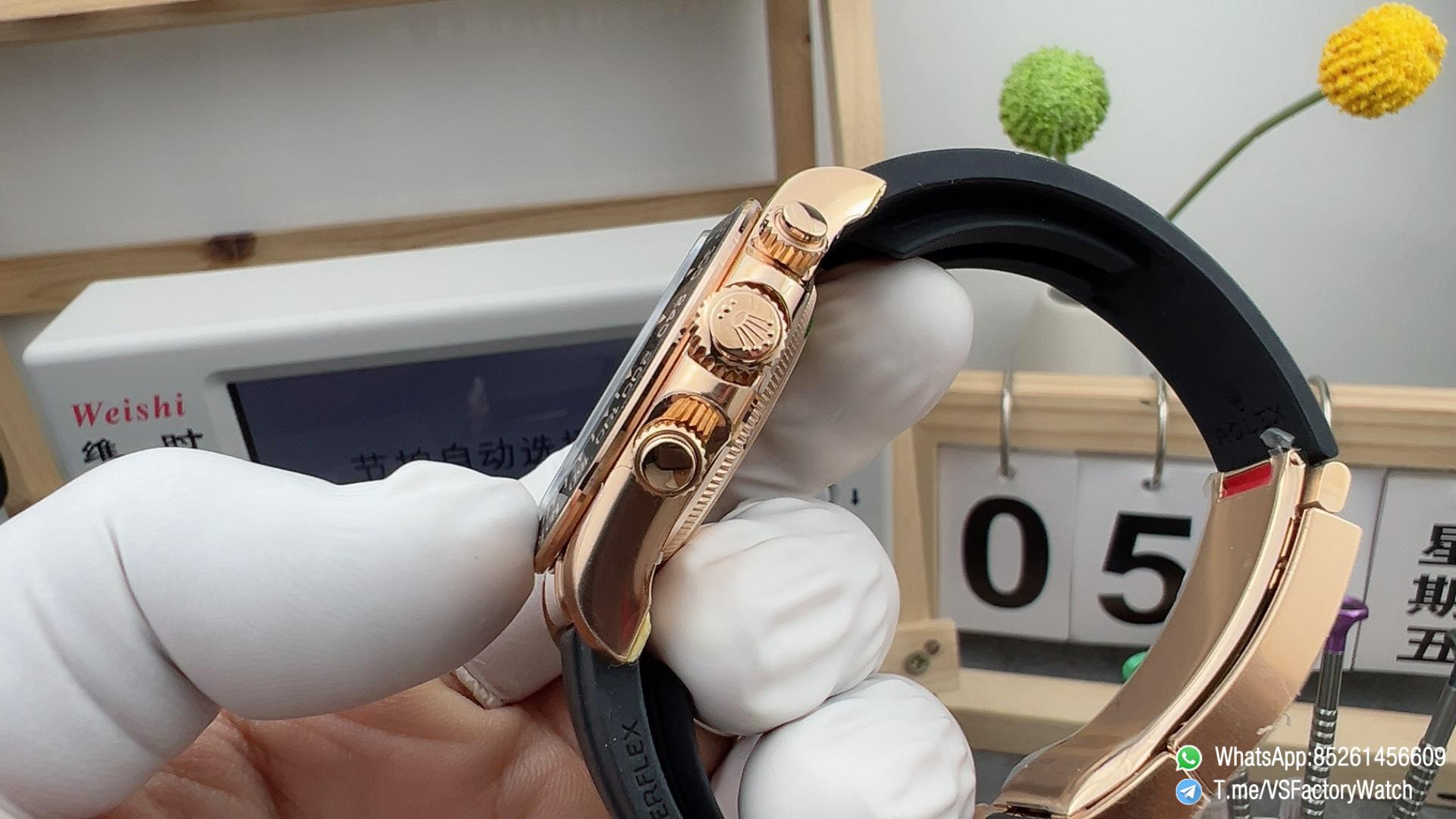 VSF Daytona Ref 126515LN Weight 137g Rose Gold Case Black and Sundust Dial Black Ceramic Bezel Oysterflex Bracelet DanDong 4131 Movement 05 VSF Daytona Ref 126515LN Weight 137g Rose Gold Case Black and Sundust Dial Black Ceramic Bezel Oysterflex Bracelet DanDong 4131 Movement 05