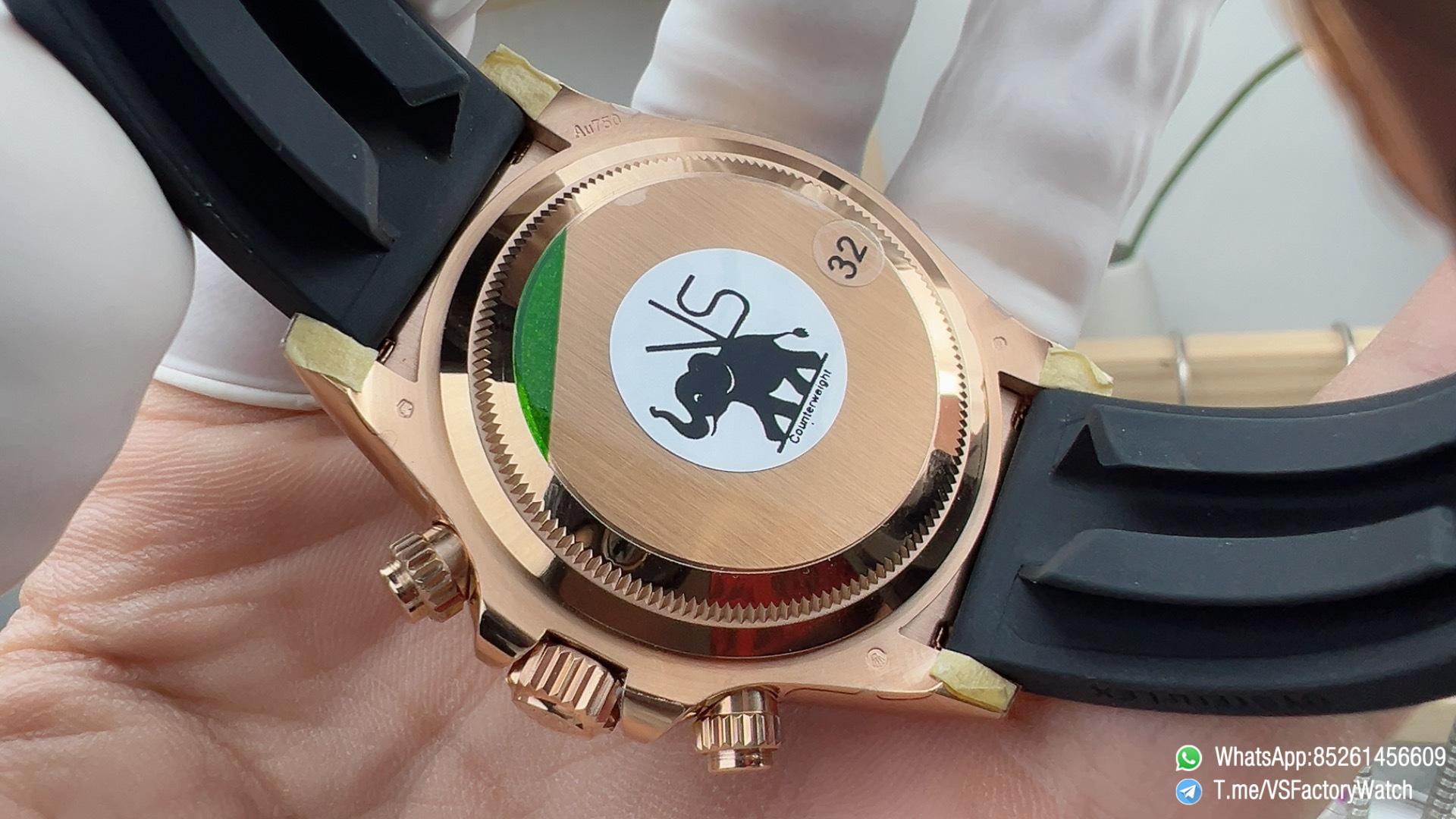 VSF Daytona Ref 126515LN Weight 137g Rose Gold Case Black and Sundust Dial Black Ceramic Bezel Oysterflex Bracelet DanDong 4131 Movement 06 VSF Daytona Ref 126515LN Weight 137g Rose Gold Case Black and Sundust Dial Black Ceramic Bezel Oysterflex Bracelet DanDong 4131 Movement 06