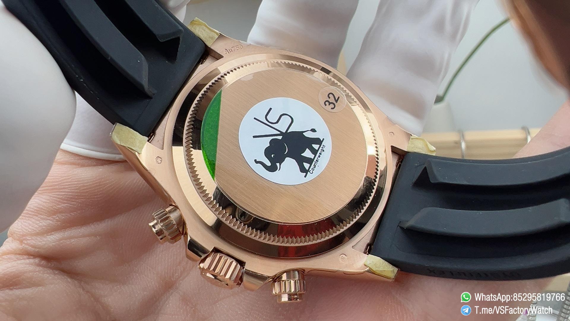 VSF Daytona Ref 126515LN Weight 137g Rose Gold Case Black and Sundust Dial Black Ceramic Bezel Oysterflex Bracelet DanDong 4131 Movement 06 VSF Daytona Ref 126515LN Weight 137g Rose Gold Case Black and Sundust Dial Black Ceramic Bezel Oysterflex Bracelet DanDong 4131 Movement 06