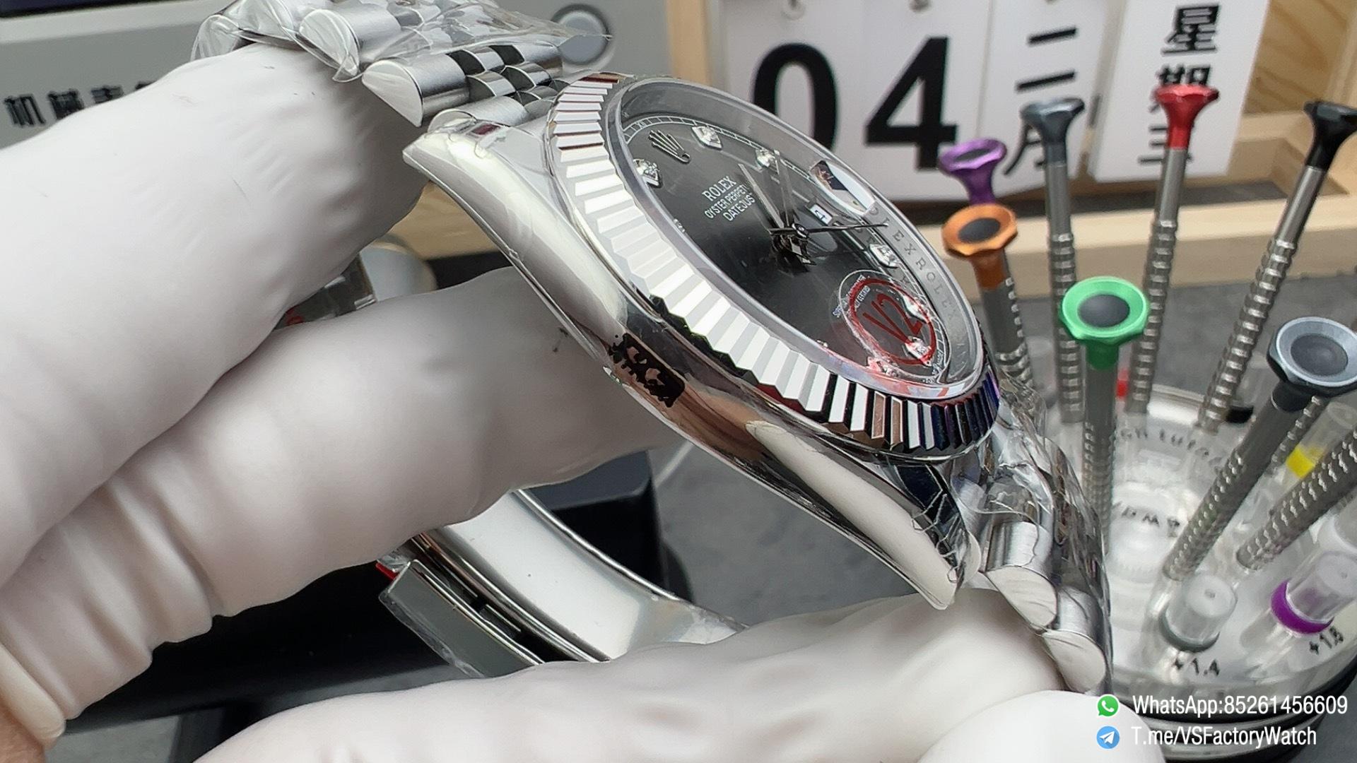 VSF Rolex DateJust 41MM Ref 126334 V2 Gain Weight 133g Gray Diamonds Set Dail 904L Steel Jubilee Bracelet DanDong 3235 Movement 03 VSF Rolex DateJust 41MM Ref 126334 V2 Gain Weight 133g Gray Diamonds Set Dail 904L Steel Jubilee Bracelet DanDong 3235 Movement 03