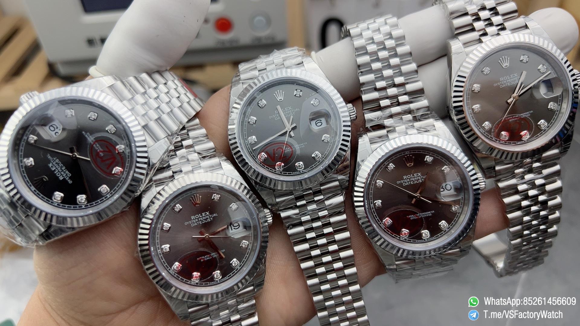 VSF Rolex DateJust 41MM Ref 126334 V2 Gain Weight 133g Gray Diamonds Set Dail 904L Steel Jubilee Bracelet DanDong 3235 Movement 08 VSF Rolex DateJust 41MM Ref 126334 V2 Gain Weight 133g Gray Diamonds Set Dail 904L Steel Jubilee Bracelet DanDong 3235 Movement 08