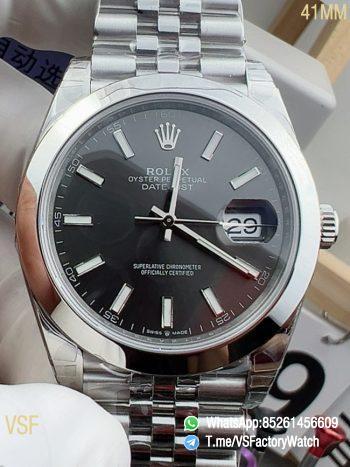 VSF Watch DateJust 41 Ref 126300 Slate Dail Smooth Bezel Luminous Stick Hour Markers 904L Jubilee Bracelet DanDong 3235 Movement 00