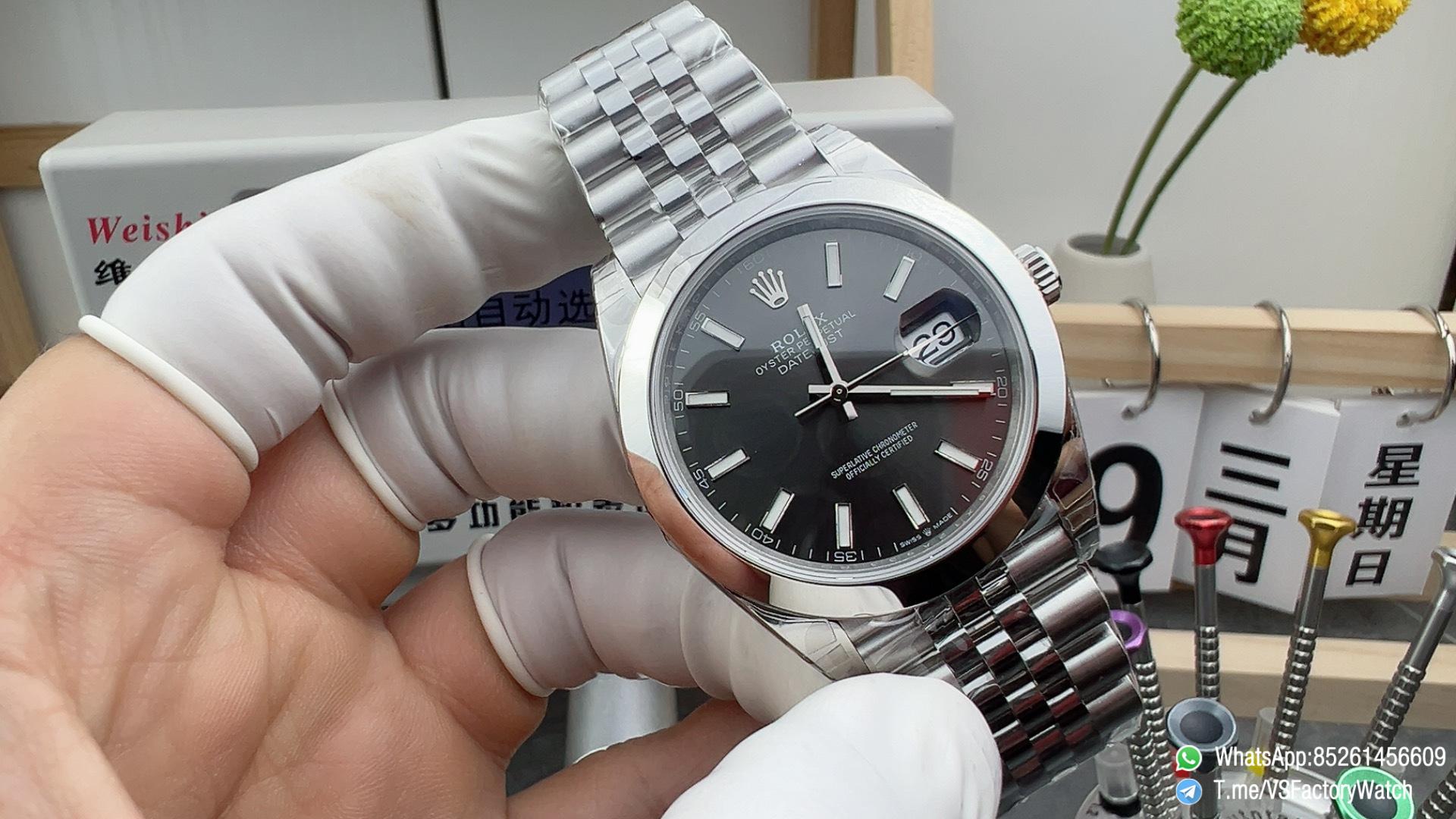 VSF Watch DateJust 41 Ref 126300 Slate Dail Smooth Bezel Luminous Stick Hour Markers 904L Jubilee Bracelet DanDong 3235 Movement 01 VSF Watch DateJust 41 Ref 126300 Slate Dail Smooth Bezel Luminous Stick Hour Markers 904L Jubilee Bracelet DanDong 3235 Movement 01