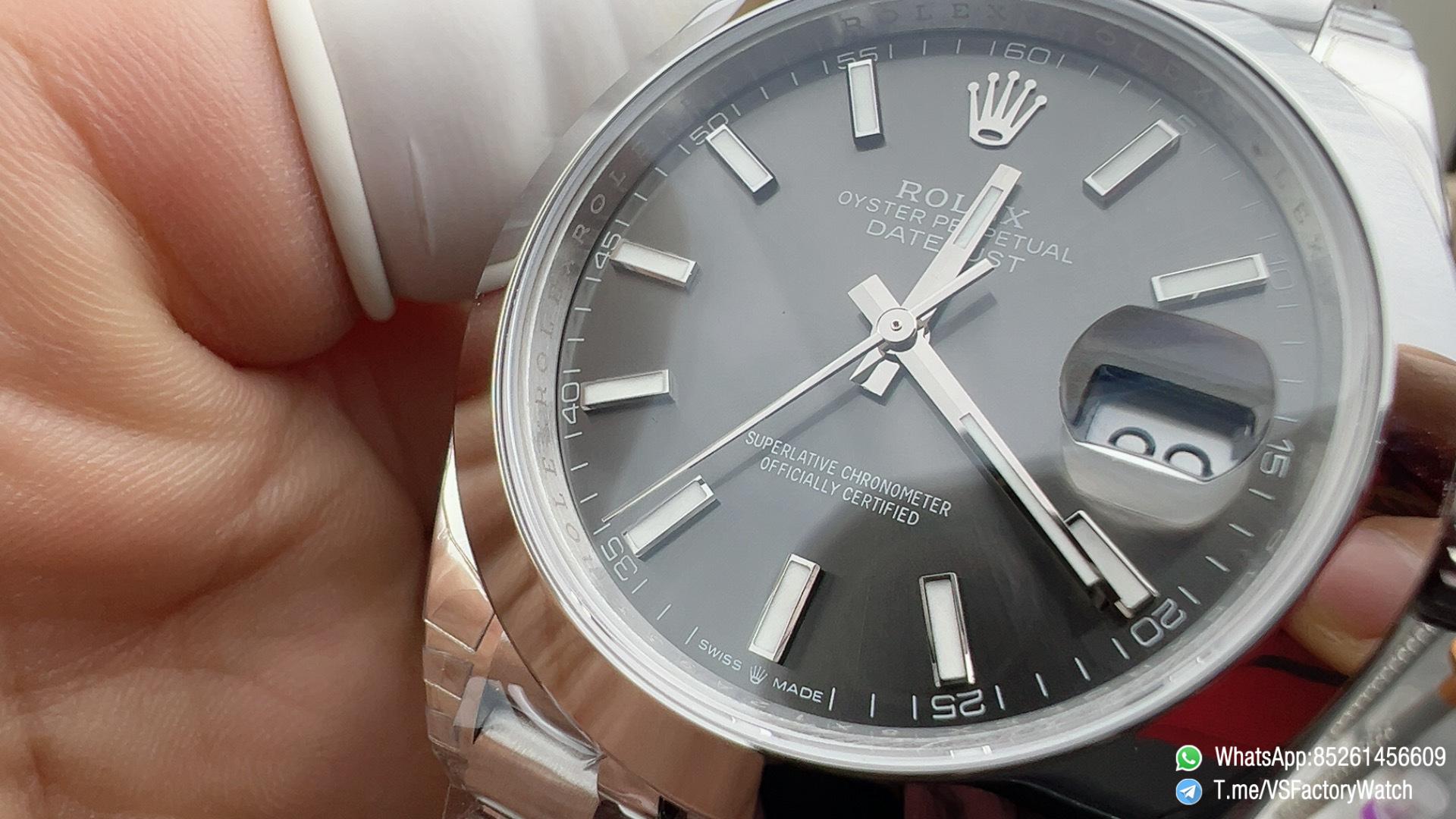 VSF Watch DateJust 41 Ref 126300 Slate Dail Smooth Bezel Luminous Stick Hour Markers 904L Jubilee Bracelet DanDong 3235 Movement 03 VSF Watch DateJust 41 Ref 126300 Slate Dail Smooth Bezel Luminous Stick Hour Markers 904L Jubilee Bracelet DanDong 3235 Movement 03