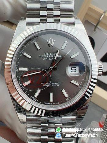 VSF Watch DateJust 41MM V2 Gain Weight 133g REF 126334 904L Steel Gray Dial Jubilee Bracelet DanDong 3235 Movement 00