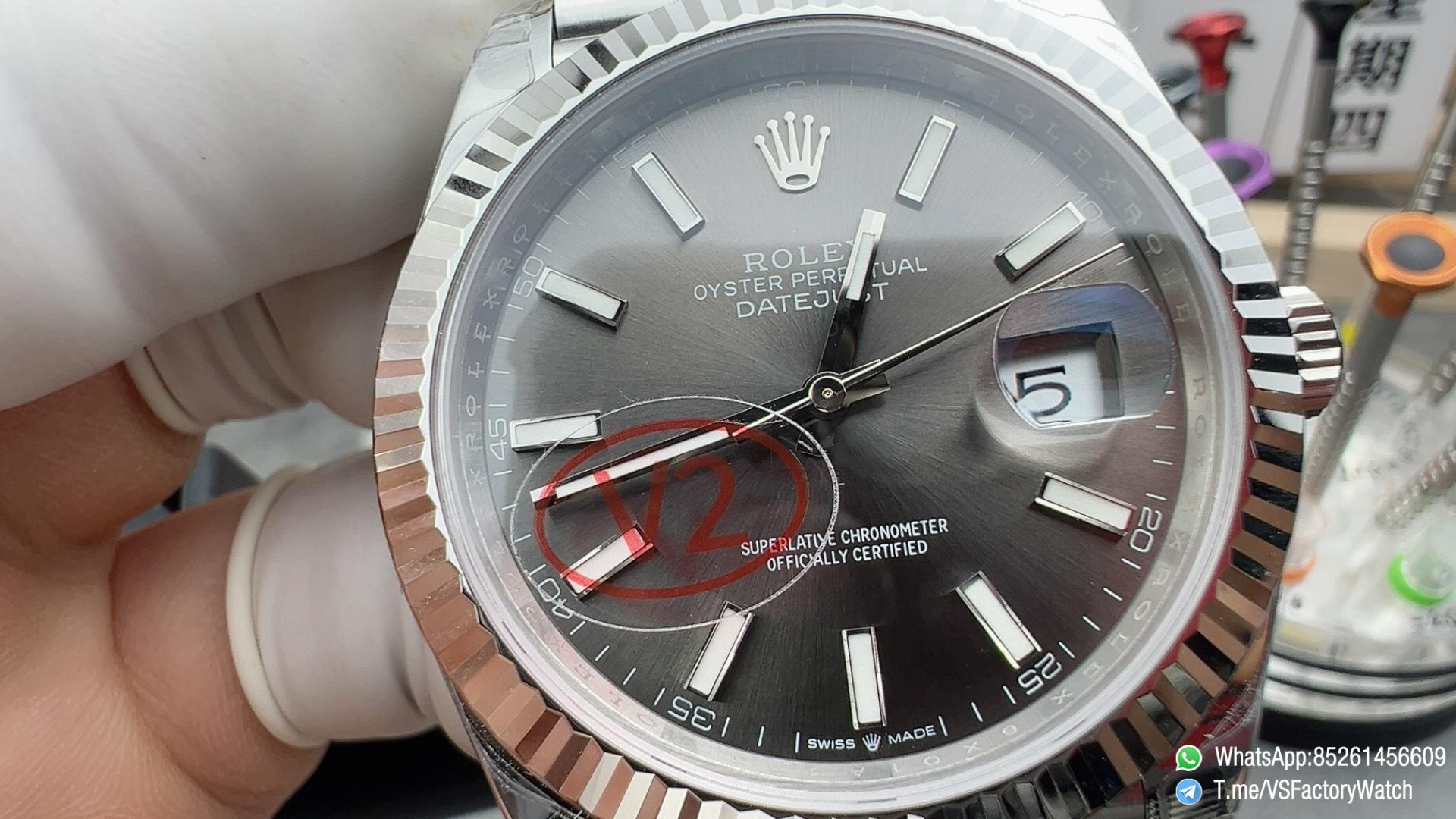 VSF Watch DateJust 41MM V2 Gain Weight 133g REF 126334 904L Steel Gray Dial Jubilee Bracelet DanDong 3235 Movement 02 VSF Watch DateJust 41MM V2 Gain Weight 133g REF 126334 904L Steel Gray Dial Jubilee Bracelet DanDong 3235 Movement 02