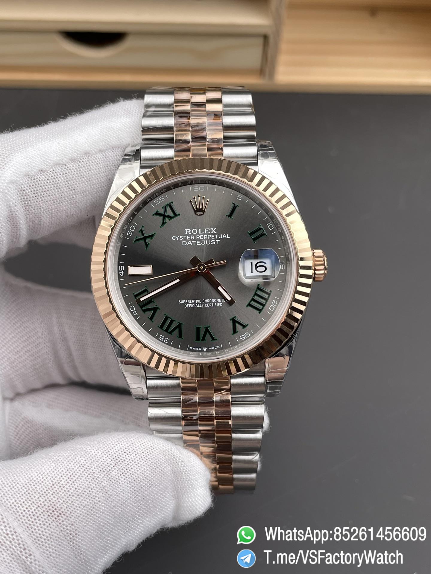 VSF Watch Datejust 41 REF 126331 Oystersteel Everose Gold Slate Dial Roma Hour Markers Jubilee Bracelet DanDong 3235 Movement 01 VSF Watch Datejust 41 REF 126331 Oystersteel Everose Gold Slate Dial Roma Hour Markers Jubilee Bracelet DanDong 3235 Movement 01