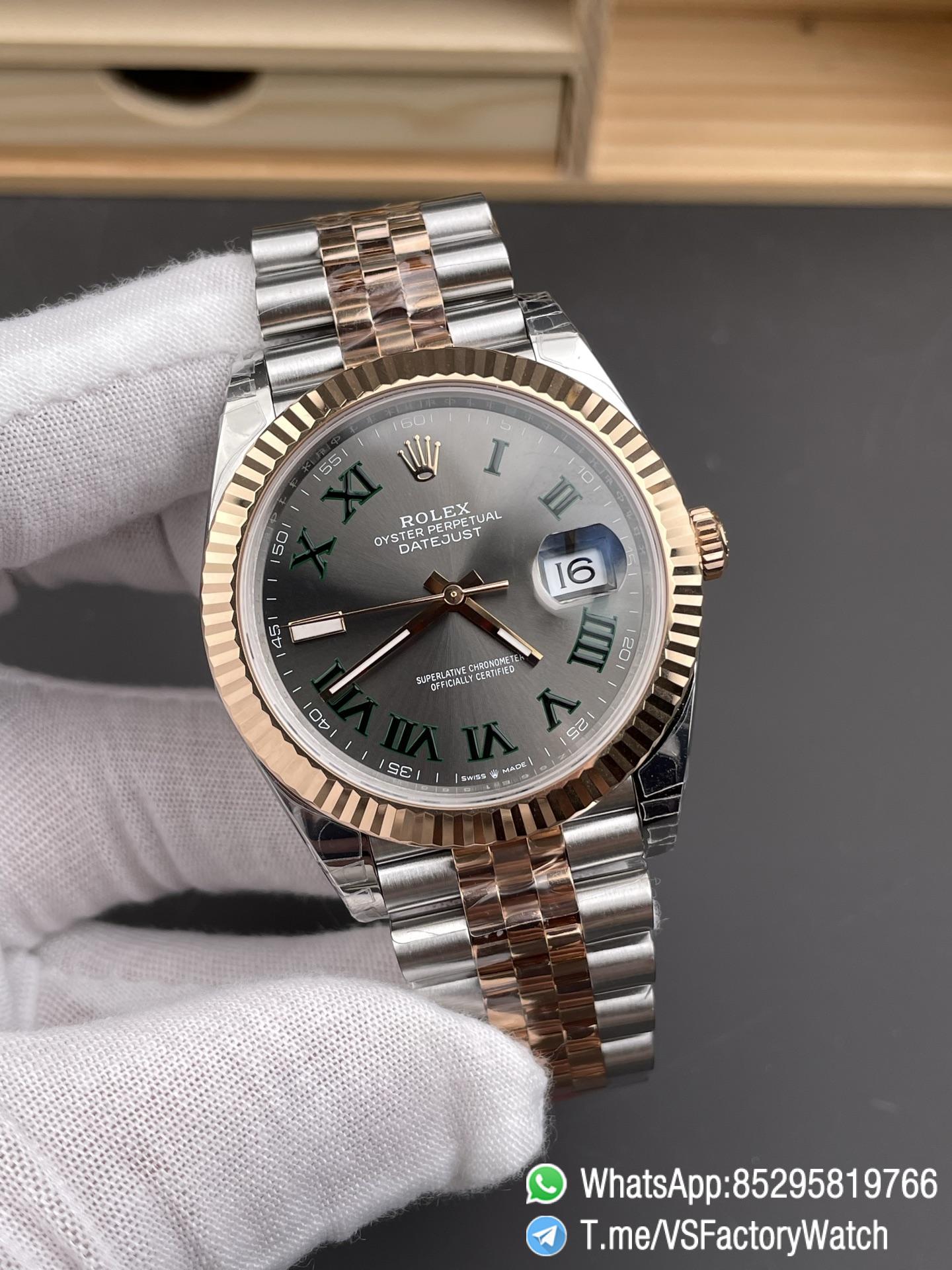 VSF Watch Datejust 41 REF 126331 Oystersteel Everose Gold Slate Dial Roma Hour Markers Jubilee Bracelet DanDong 3235 Movement 02 VSF Watch Datejust 41 REF 126331 Oystersteel Everose Gold Slate Dial Roma Hour Markers Jubilee Bracelet DanDong 3235 Movement 02