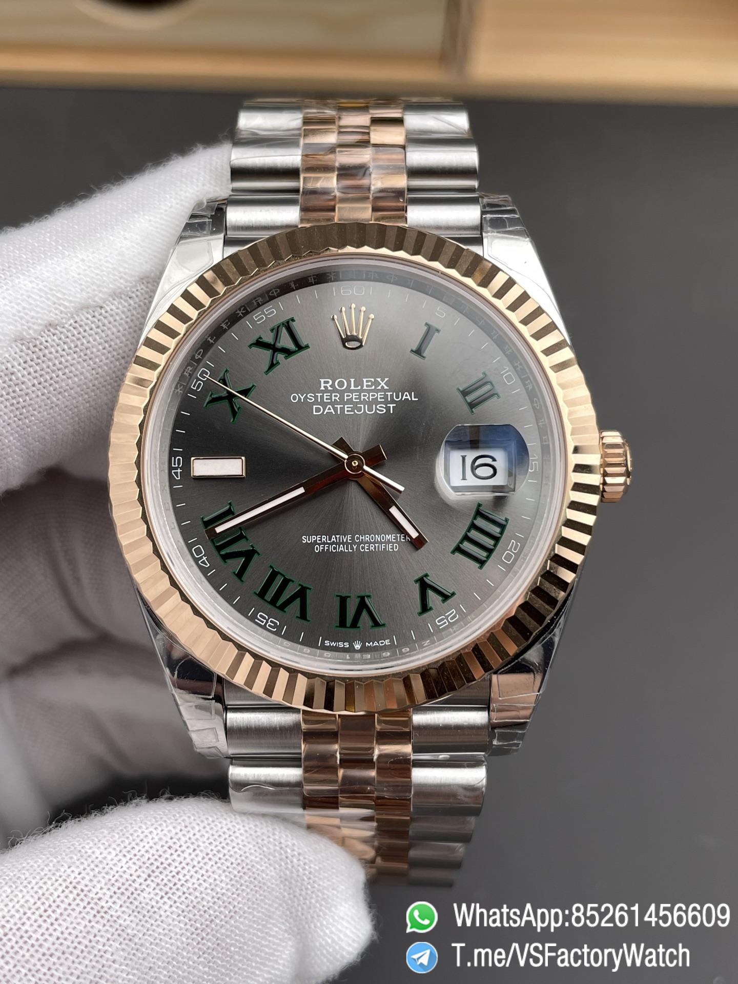 VSF Watch Datejust 41 REF 126331 Oystersteel Everose Gold Slate Dial Roma Hour Markers Jubilee Bracelet DanDong 3235 Movement 03 VSF Watch Datejust 41 REF 126331 Oystersteel Everose Gold Slate Dial Roma Hour Markers Jubilee Bracelet DanDong 3235 Movement 03