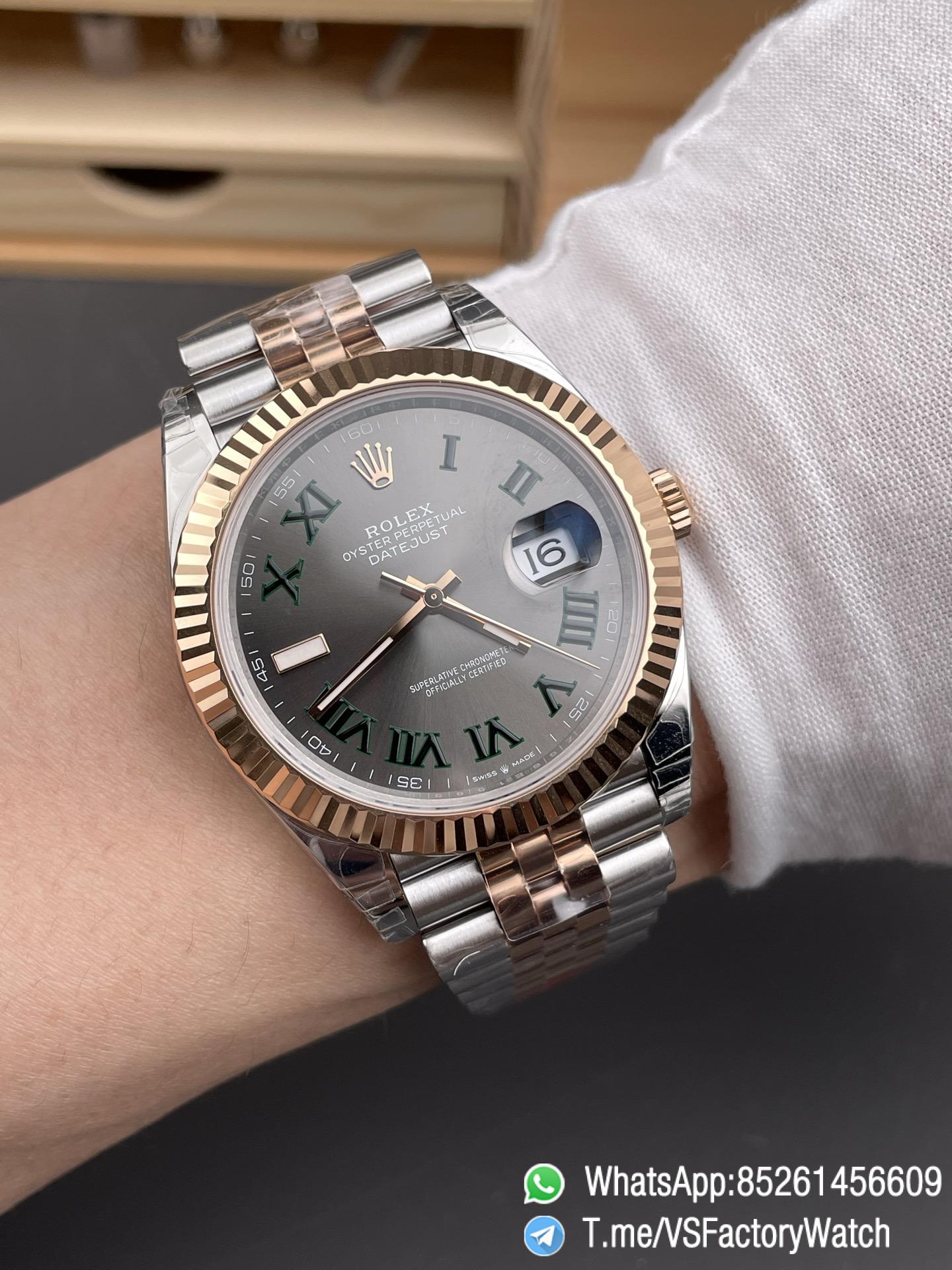 VSF Watch Datejust 41 REF 126331 Oystersteel Everose Gold Slate Dial Roma Hour Markers Jubilee Bracelet DanDong 3235 Movement 10 VSF Watch Datejust 41 REF 126331 Oystersteel Everose Gold Slate Dial Roma Hour Markers Jubilee Bracelet DanDong 3235 Movement 10