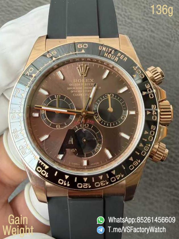VSF Watch Daytona 126515LN V2 Gain Weight 137g Chocolate and Black Dial Black Cerachrom Bezel Oysterflex Strap DanDong 4131 Movement 00 VSF Watch Daytona 126515LN V2 Gain Weight 137g Chocolate and Black Dial Black Cerachrom Bezel Oysterflex Strap DanDong 4131 Movement 00