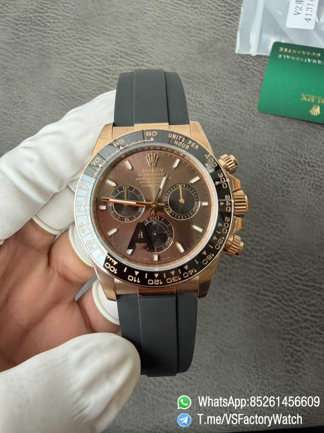 VSF Watch Daytona 126515LN V2 Gain Weight 137g Chocolate and Black Dial Black Cerachrom Bezel Oysterflex Strap DanDong 4131 Movement 01 VSF Watch Daytona 126515LN V2 Gain Weight 137g Chocolate and Black Dial Black Cerachrom Bezel Oysterflex Strap DanDong 4131 Movement 01