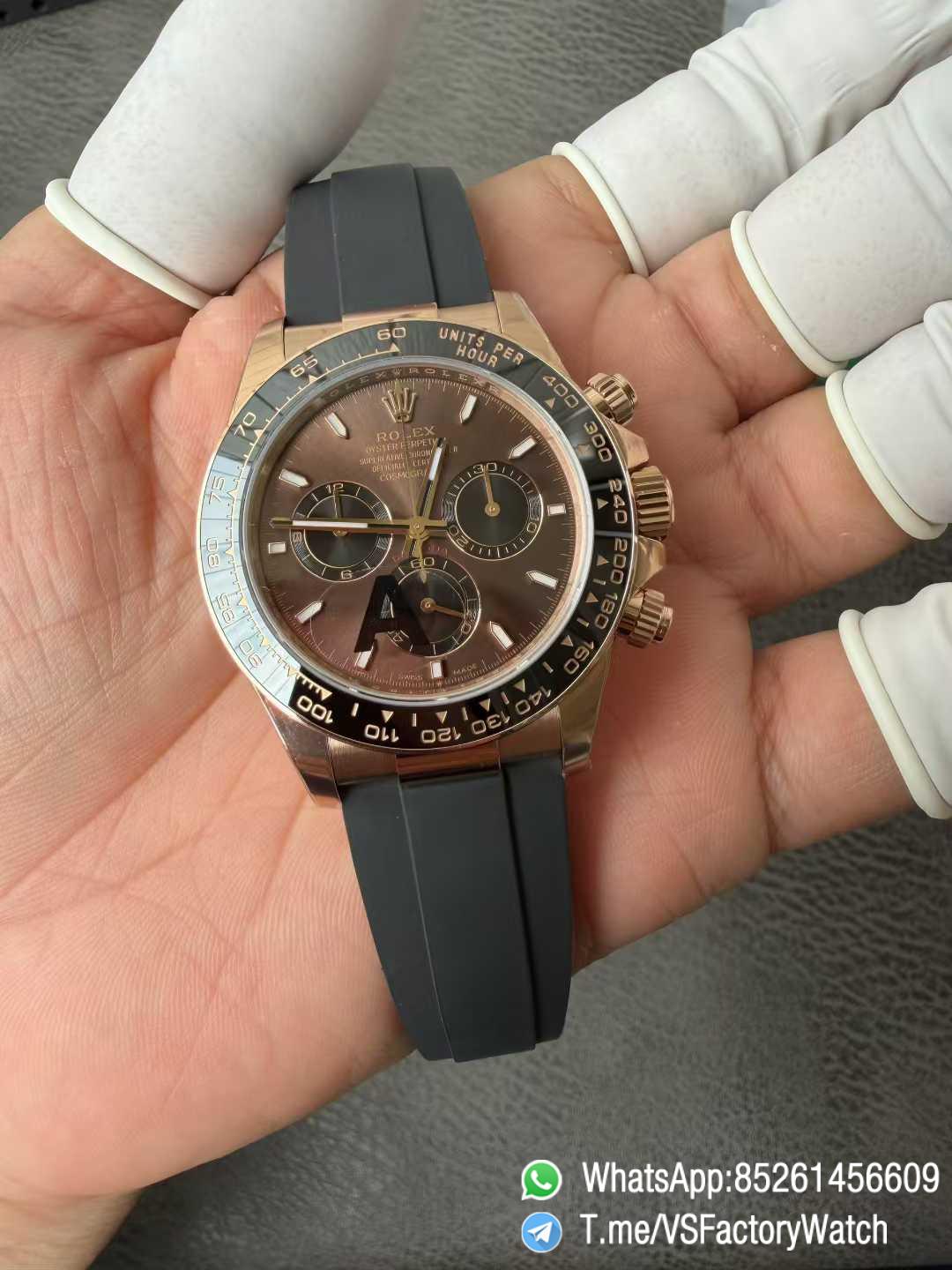 VSF Watch Daytona 126515LN V2 Gain Weight 137g Chocolate and Black Dial Black Cerachrom Bezel Oysterflex Strap DanDong 4131 Movement 04 VSF Watch Daytona 126515LN V2 Gain Weight 137g Chocolate and Black Dial Black Cerachrom Bezel Oysterflex Strap DanDong 4131 Movement 04