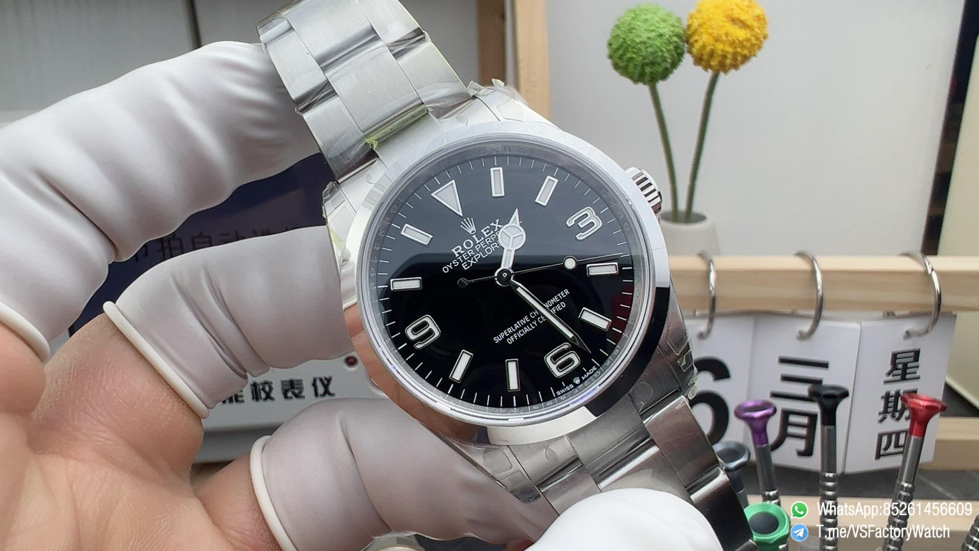 VSF Watch Explorer 36 REF 124270 904L Steel Black Dial wtih Stick and 3 6 9 Number Hour Markers Oyster Bracelet DD3230 Movement 01 VSF Watch Explorer 36 REF 124270 904L Steel Black Dial wtih Stick and 3 6 9 Number Hour Markers Oyster Bracelet DD3230 Movement 01