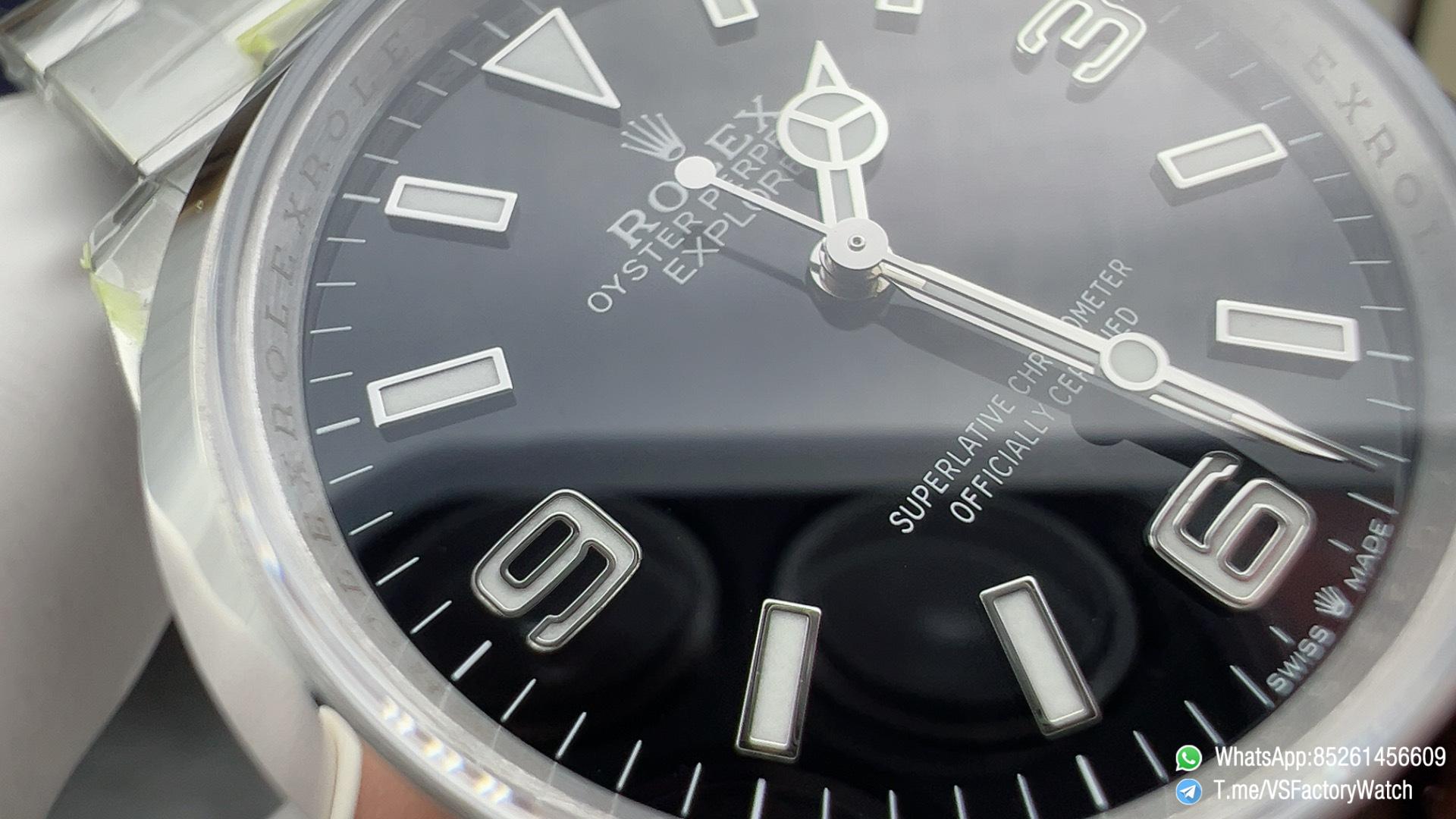 VSF Watch Explorer 36 REF 124270 904L Steel Black Dial wtih Stick and 3 6 9 Number Hour Markers Oyster Bracelet DD3230 Movement 03 VSF Watch Explorer 36 REF 124270 904L Steel Black Dial wtih Stick and 3 6 9 Number Hour Markers Oyster Bracelet DD3230 Movement 03