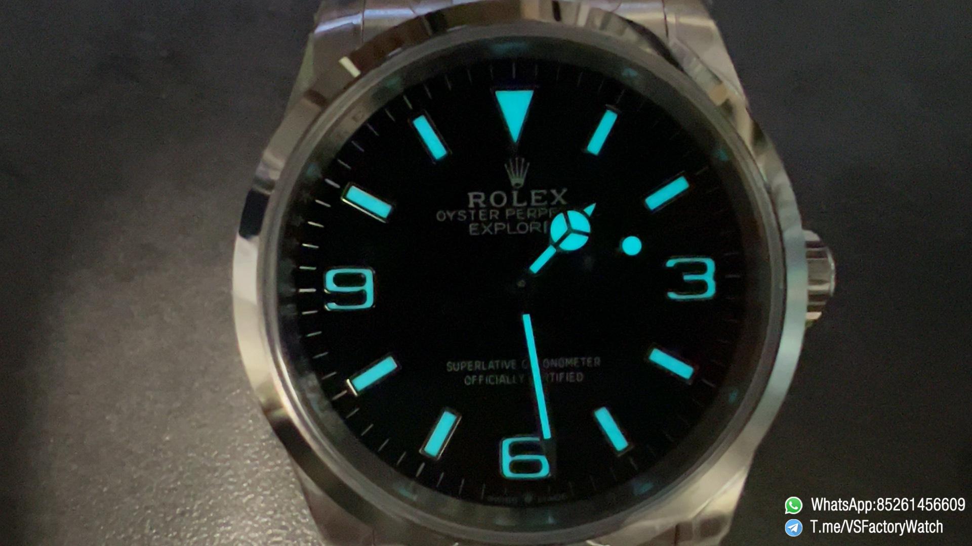 VSF Watch Explorer 36 REF 124270 904L Steel Black Dial wtih Stick and 3 6 9 Number Hour Markers Oyster Bracelet DD3230 Movement 09 VSF Watch Explorer 36 REF 124270 904L Steel Black Dial wtih Stick and 3 6 9 Number Hour Markers Oyster Bracelet DD3230 Movement 09