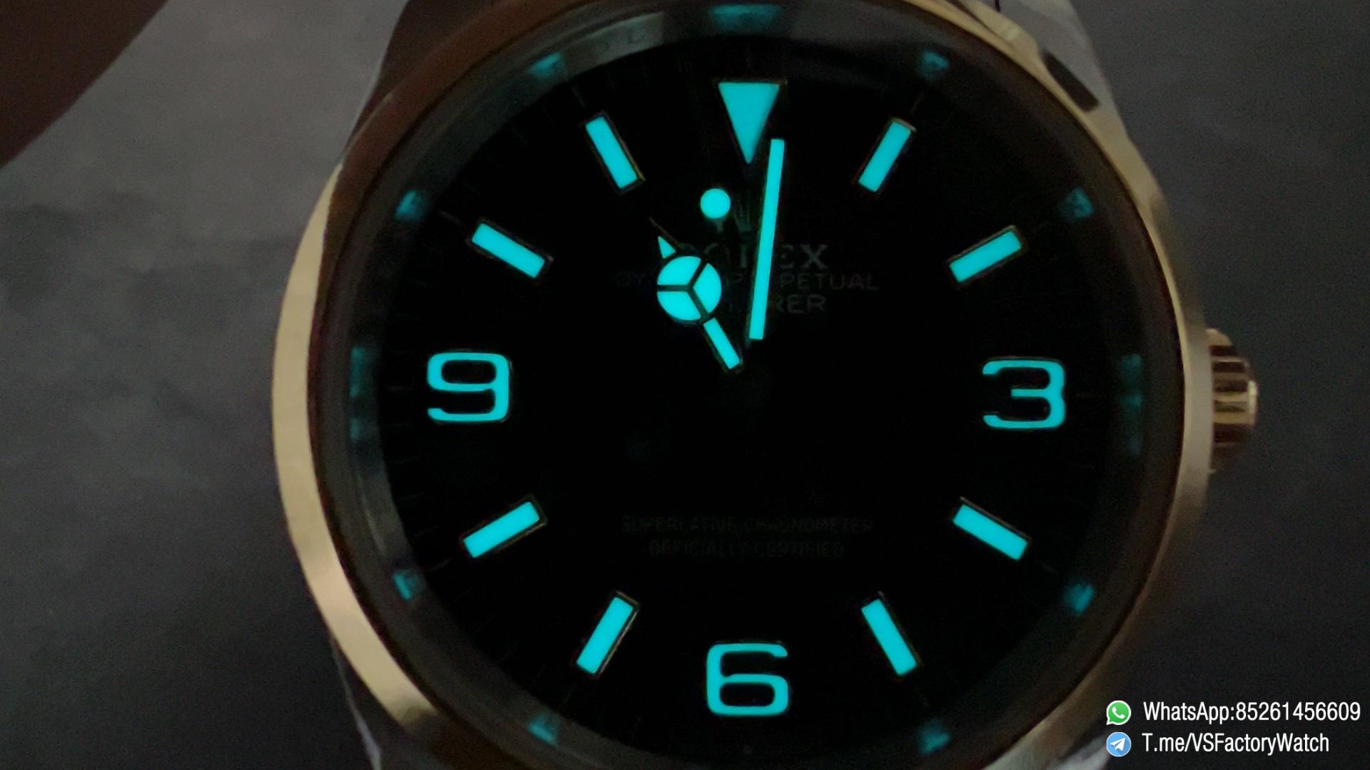 VSF Watch Two Tone Explorer 36 124273 Black Dial Stick and Number 3 6 9 Hour Markers Yellow Gold Bezel Oyster Bracelet DD3230 Calibre 09 VSF Watch Two Tone Explorer 36 124273 Black Dial Stick and Number 3 6 9 Hour Markers Yellow Gold Bezel Oyster Bracelet DD3230 Calibre 09