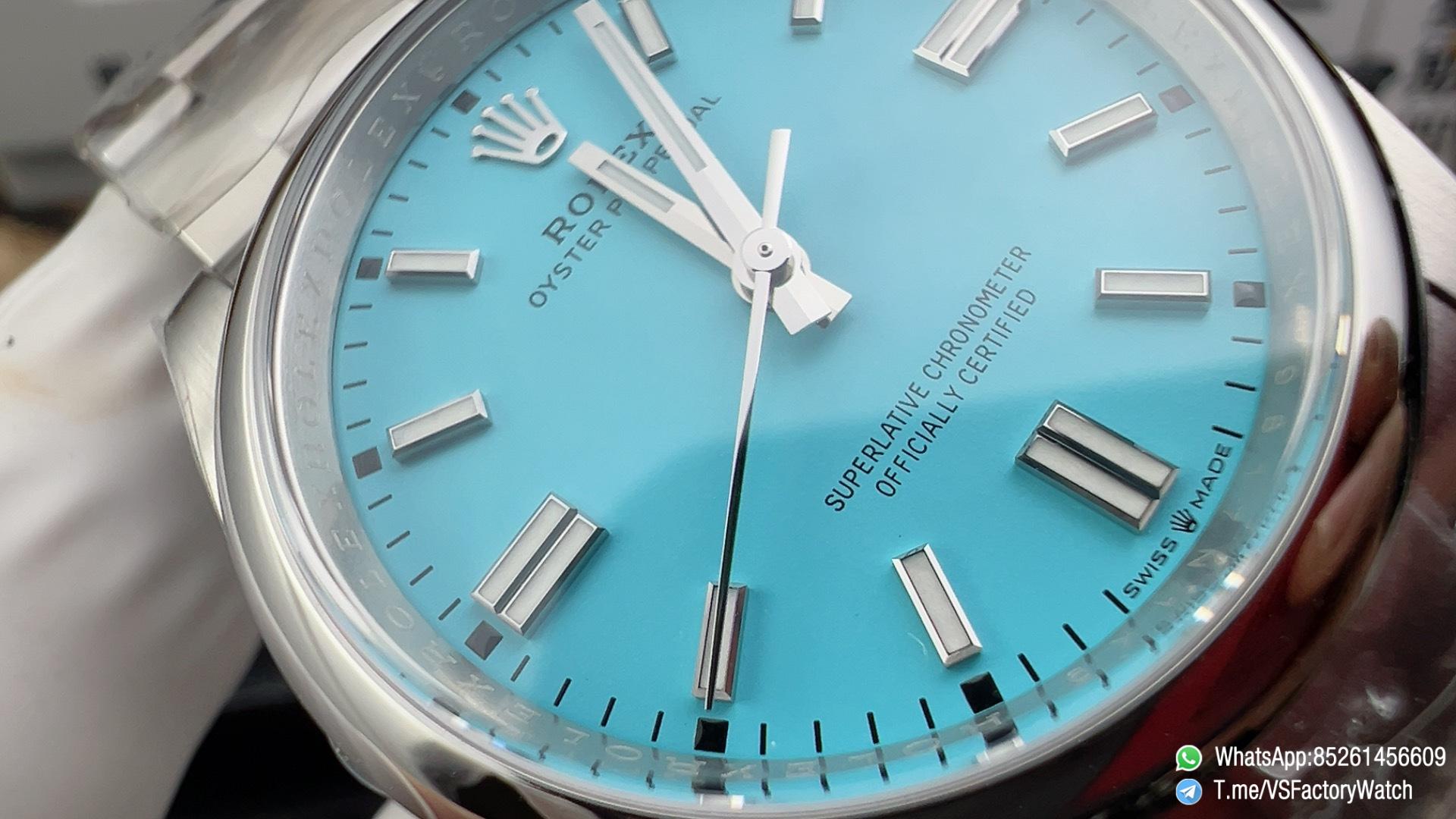 VSF Watch VSF Rolex OP Oyster Perpetual Tiffany Blue REF 126000 36mm 904L Steel Case and Bracelet DanDong 3235 Movement 03 VSF Watch VSF Rolex OP Oyster Perpetual Tiffany Blue REF 126000 36mm 904L Steel Case and Bracelet DanDong 3235 Movement 03