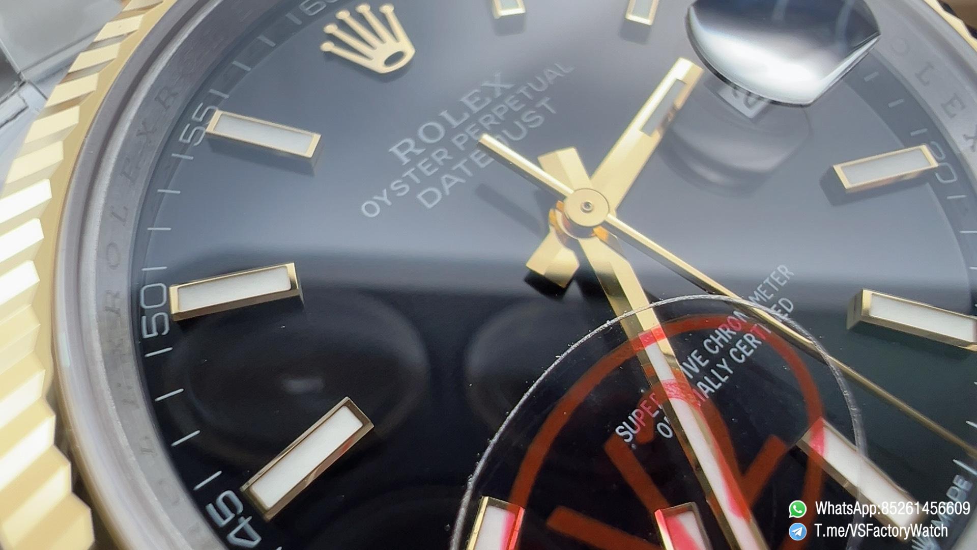 VSF Watches Datejust 41 mm V2 REF 126333 904L Oystersteel Yellow Gold Plated Black Dial Oyster Bracelet DanDong 3235 Movement 72 Hours PR 03 VSF Watches Datejust 41 mm V2 REF 126333 904L Oystersteel Yellow Gold Plated Black Dial Oyster Bracelet DanDong 3235 Movement 72 Hours PR 03