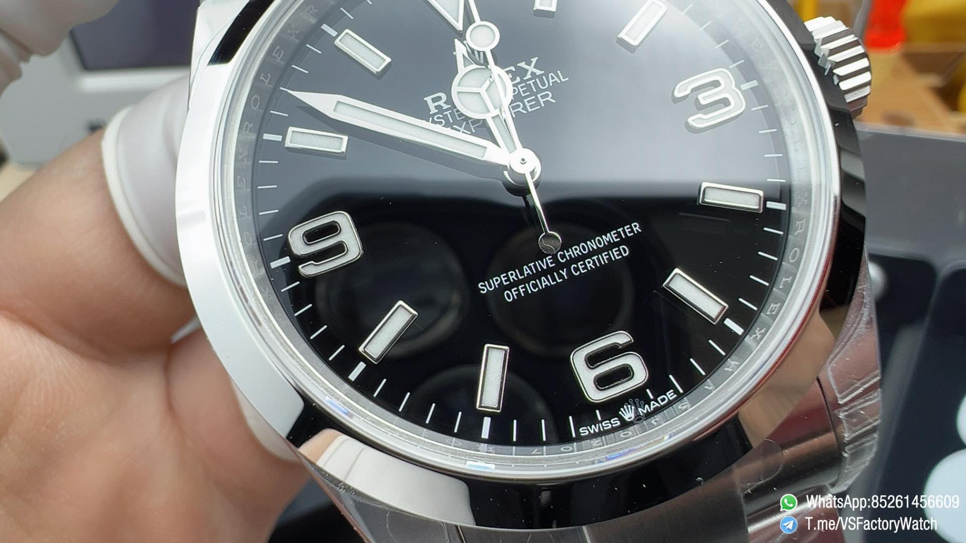 VSF Watches Explorer 40 224270 904L Steel Black Dial wtih Stick and Number 3 6 9 Hour Markers Oyster Bracelet DD3230 Movement 03 VSF Watches Explorer 40 224270 904L Steel Black Dial wtih Stick and Number 3 6 9 Hour Markers Oyster Bracelet DD3230 Movement 03