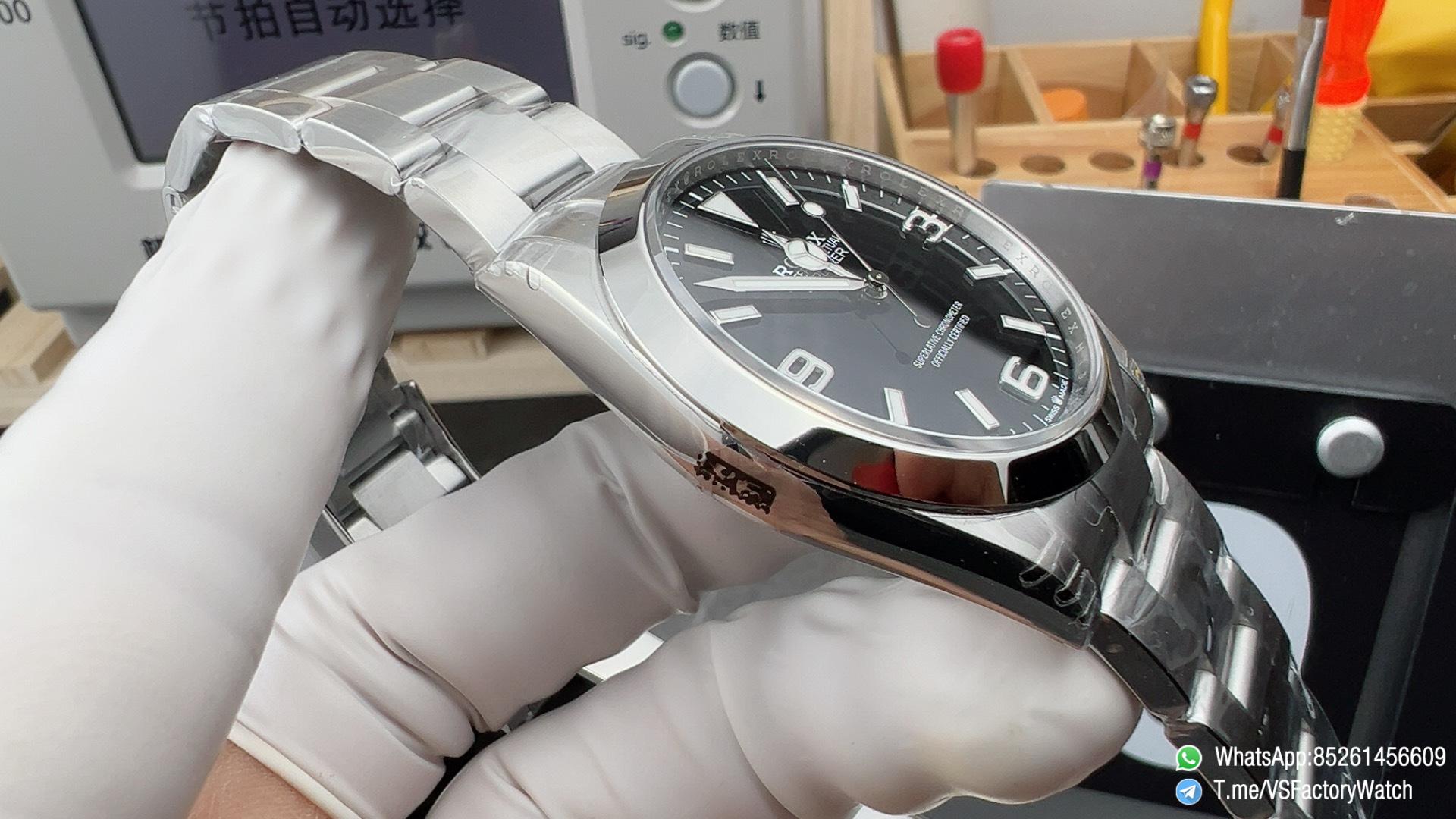 VSF Watches Explorer 40 224270 904L Steel Black Dial wtih Stick and Number 3 6 9 Hour Markers Oyster Bracelet DD3230 Movement 04 VSF Watches Explorer 40 224270 904L Steel Black Dial wtih Stick and Number 3 6 9 Hour Markers Oyster Bracelet DD3230 Movement 04