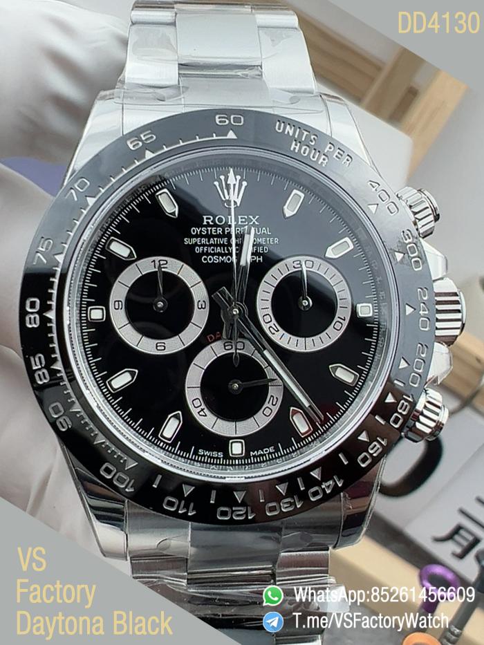 VS Factory Watch Daytona 116500LN 904L Steel Black Dial Black Ceramic Bezel DanDong 4130 Movement 00 VS Factory Watch Daytona 116500LN 904L Steel Black Dial Black Ceramic Bezel DanDong 4130 Movement 00