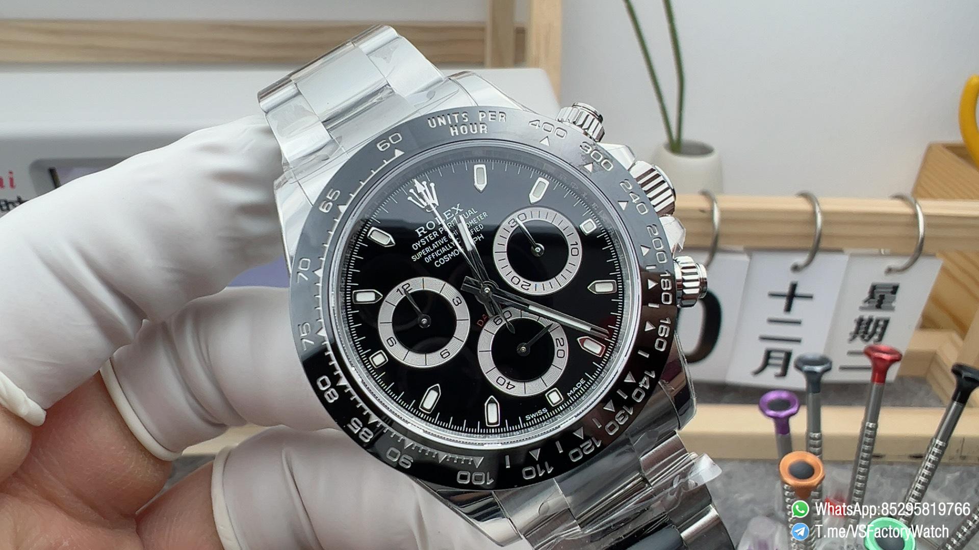 VS Factory Watch Daytona 116500LN 904L Steel Black Dial Black Ceramic Bezel DanDong 4130 Movement 01 VS Factory Watch Daytona 116500LN 904L Steel Black Dial Black Ceramic Bezel DanDong 4130 Movement 01