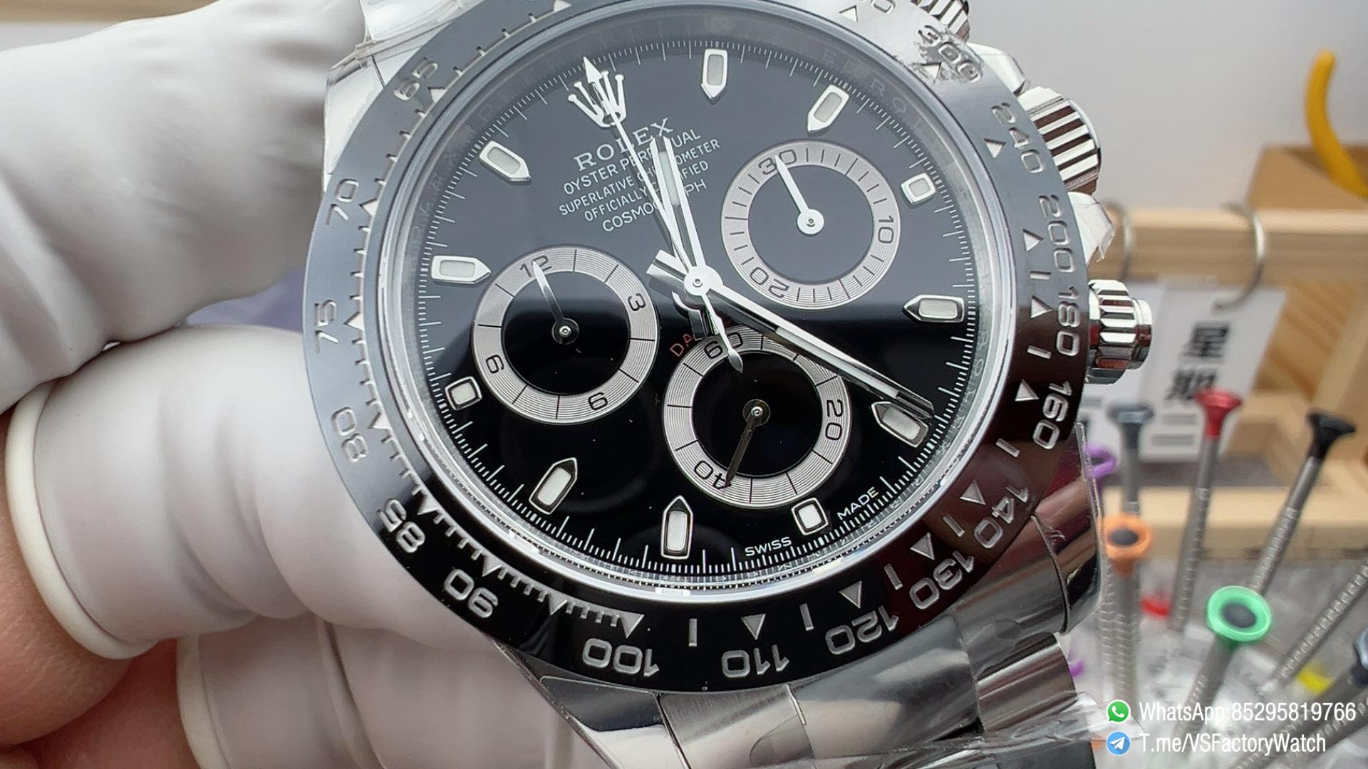 VS Factory Watch Daytona 116500LN 904L Steel Black Dial Black Ceramic Bezel DanDong 4130 Movement 03 VS Factory Watch Daytona 116500LN 904L Steel Black Dial Black Ceramic Bezel DanDong 4130 Movement 03