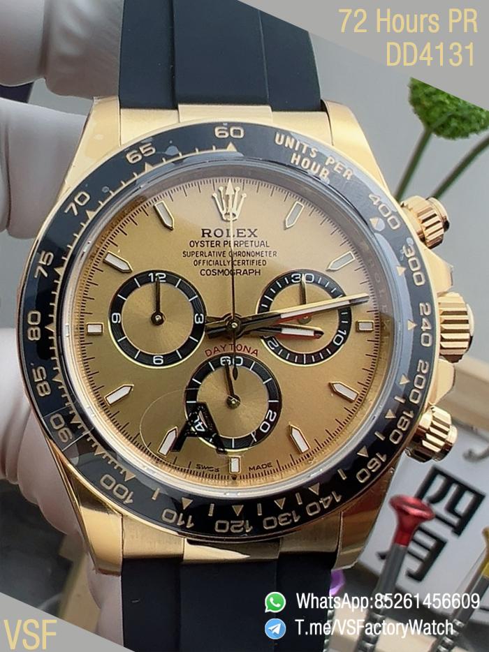 VS Factory Watch Daytona 126518LN Yellow Gold Dial with Black Rings Black Ceramic Bezel Oysterflex Strap DanDong 4131 Calibre 00 VS Factory Watch Daytona 126518LN Yellow Gold Dial with Black Rings Black Ceramic Bezel Oysterflex Strap DanDong 4131 Calibre 00