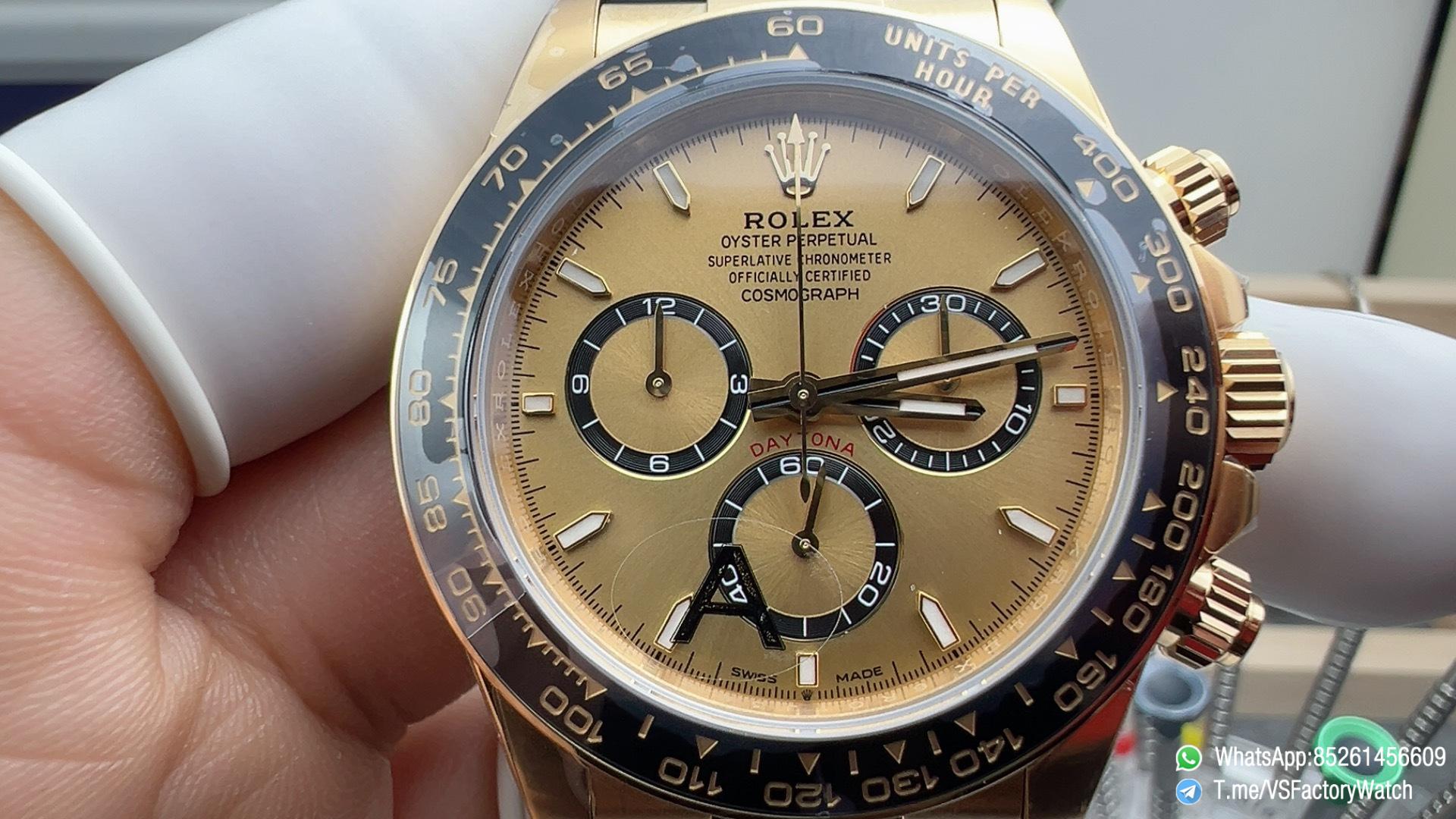 VS Factory Watch Daytona 126518LN Yellow Gold Dial with Black Rings Black Ceramic Bezel Oysterflex Strap DanDong 4131 Calibre 02 VS Factory Watch Daytona 126518LN Yellow Gold Dial with Black Rings Black Ceramic Bezel Oysterflex Strap DanDong 4131 Calibre 02