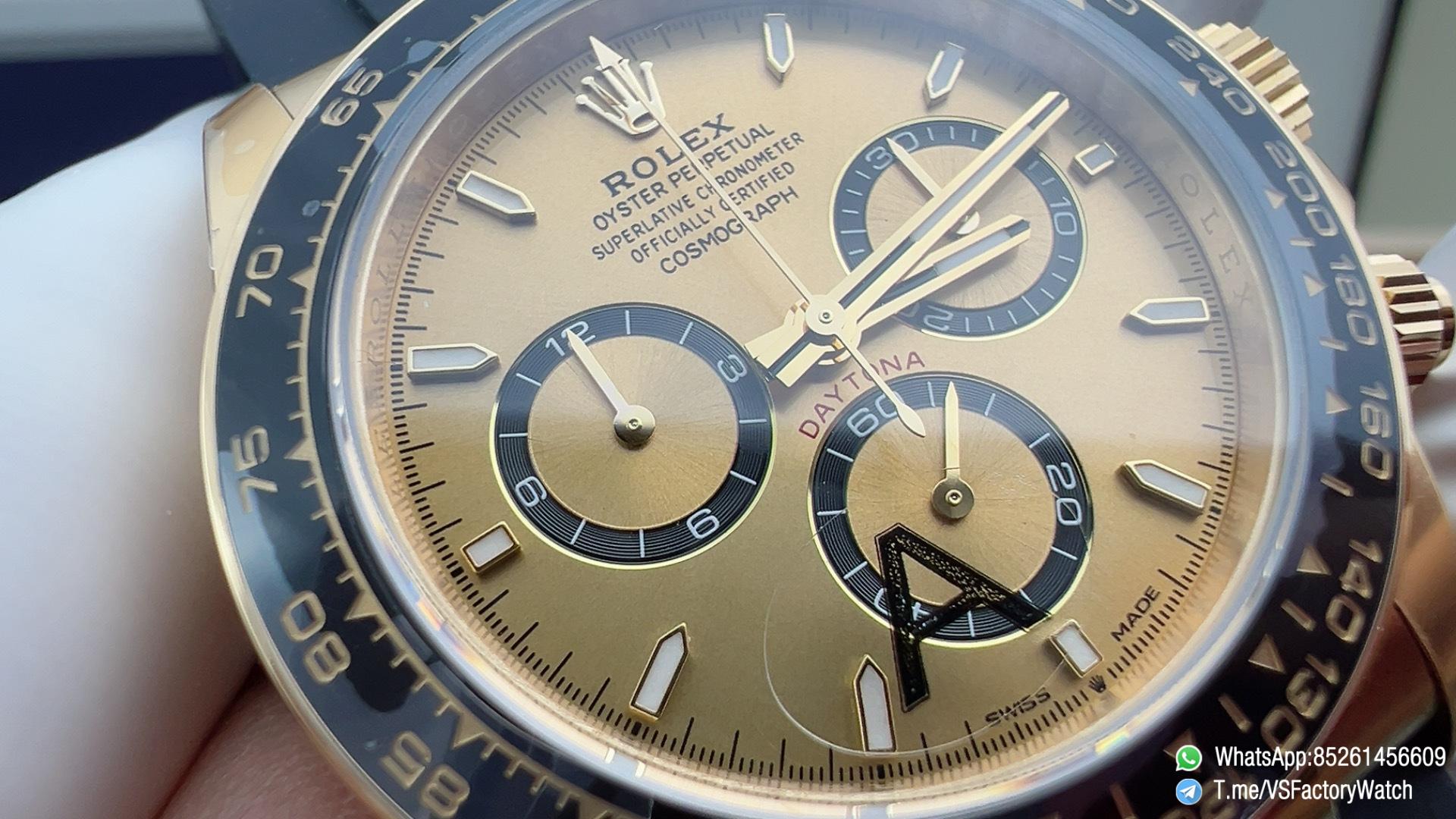 VS Factory Watch Daytona 126518LN Yellow Gold Dial with Black Rings Black Ceramic Bezel Oysterflex Strap DanDong 4131 Calibre 03 VS Factory Watch Daytona 126518LN Yellow Gold Dial with Black Rings Black Ceramic Bezel Oysterflex Strap DanDong 4131 Calibre 03