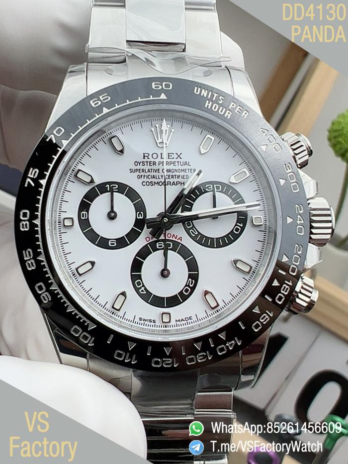 VS Factory Watch Daytona Panda 116500LN 904L Steel White Dial Black Ceramic Bezel DanDong 4130 Movement 00 VS Factory Watch Daytona Panda 116500LN 904L Steel White Dial Black Ceramic Bezel DanDong 4130 Movement 00