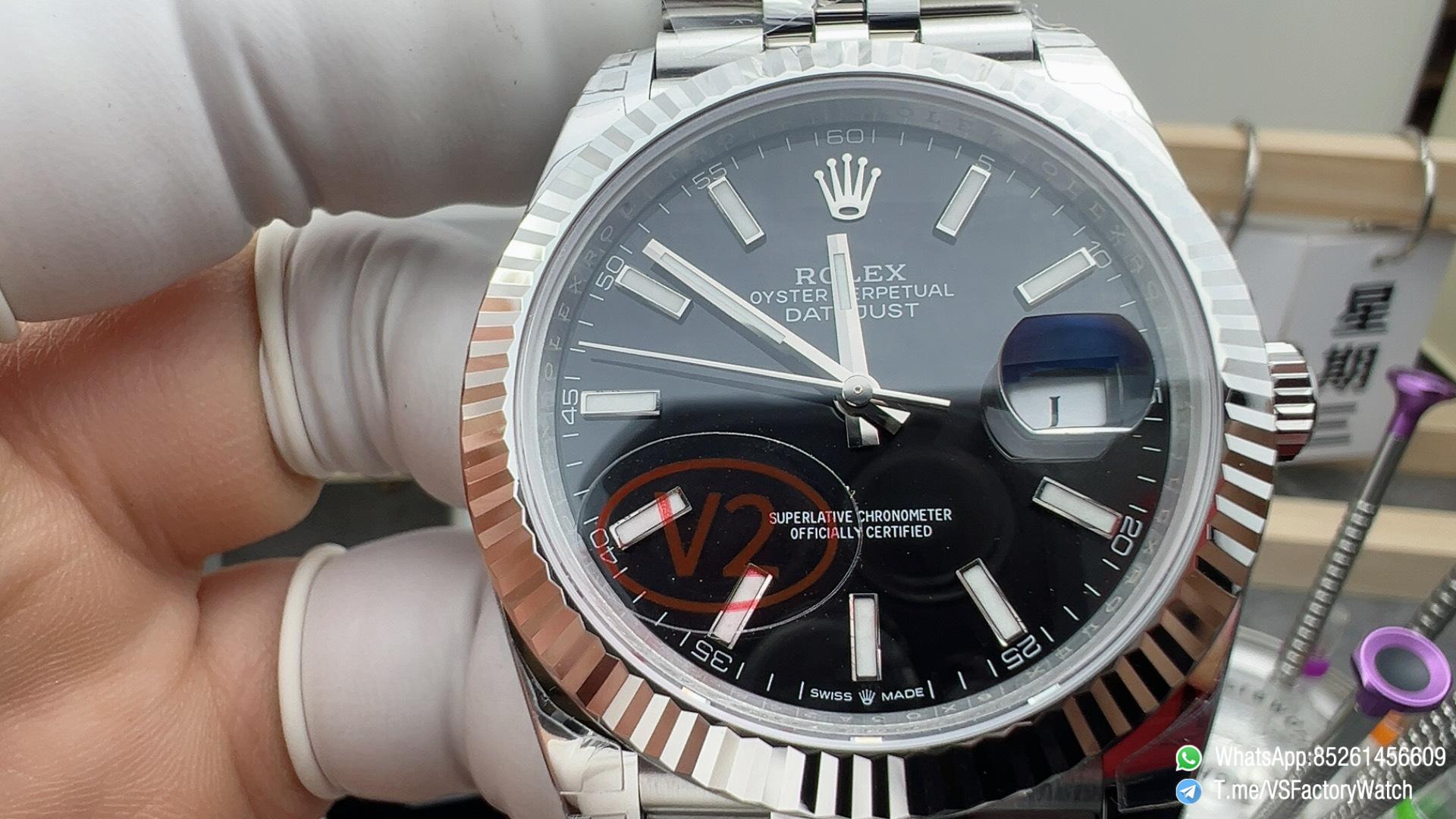 VSF Watch DateJust 41 Ref 126334 Black Dail Fluted Bezel 904L Steel Metal Case and Jubilee Bracelet DanDong 3235 Movement 02 VSF Watch DateJust 41 Ref 126334 Black Dail Fluted Bezel 904L Steel Metal Case and Jubilee Bracelet DanDong 3235 Movement 02