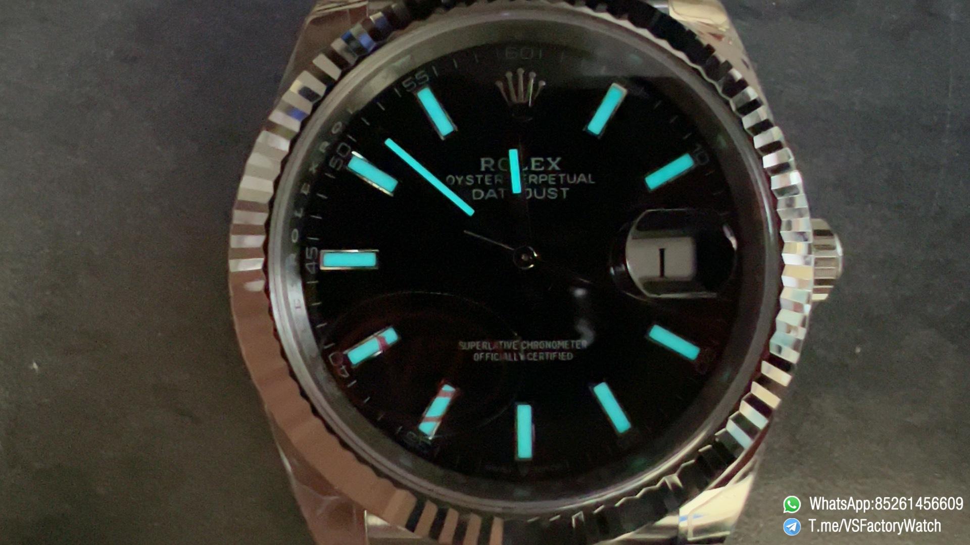 VSF Watch DateJust 41 Ref 126334 Black Dail Fluted Bezel 904L Steel Metal Case and Jubilee Bracelet DanDong 3235 Movement 09 VSF Watch DateJust 41 Ref 126334 Black Dail Fluted Bezel 904L Steel Metal Case and Jubilee Bracelet DanDong 3235 Movement 09