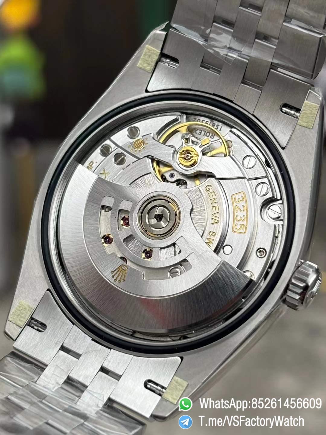 VSF Watch Datejust 36 Ref 126234 Bright Blue Fluted Motif Dial 904L Steel Case and Jubilee Bracelet DanDong 3235 Movement 05