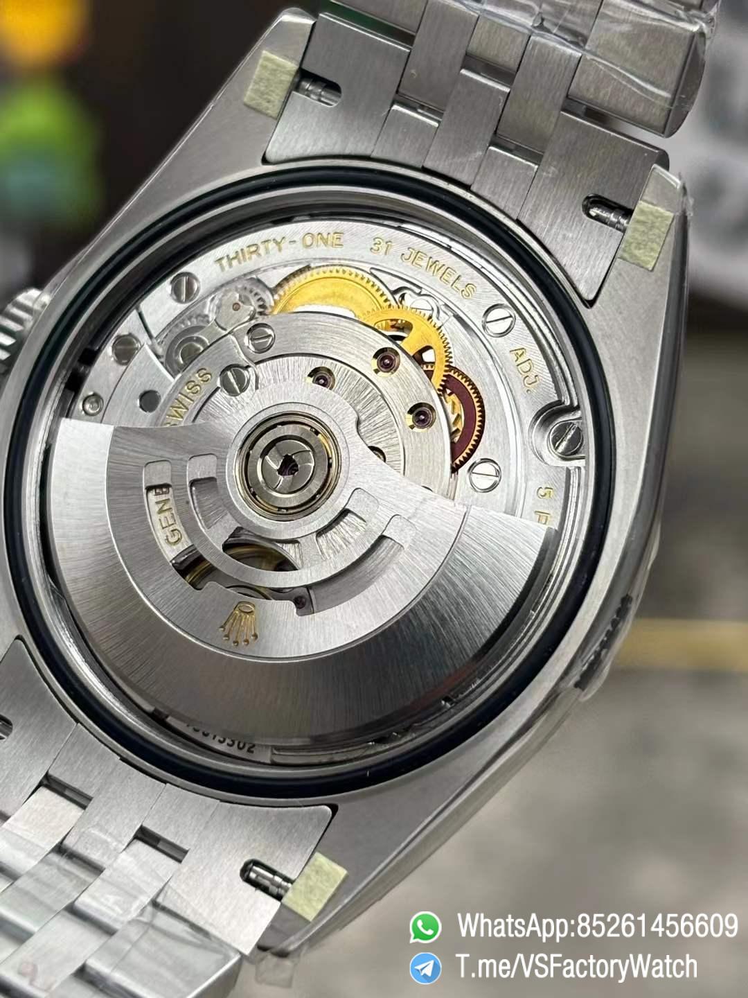 VSF Watch Datejust 36 Ref 126234 Bright Blue Fluted Motif Dial 904L Steel Case and Jubilee Bracelet DanDong 3235 Movement 06