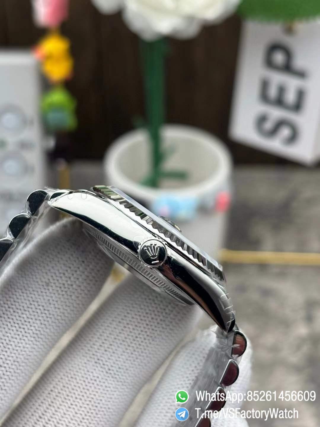 VSF Watch Datejust 36 Ref 126234 Bright Blue Fluted Motif Dial 904L Steel Case and Jubilee Bracelet DanDong 3235 Movement 07