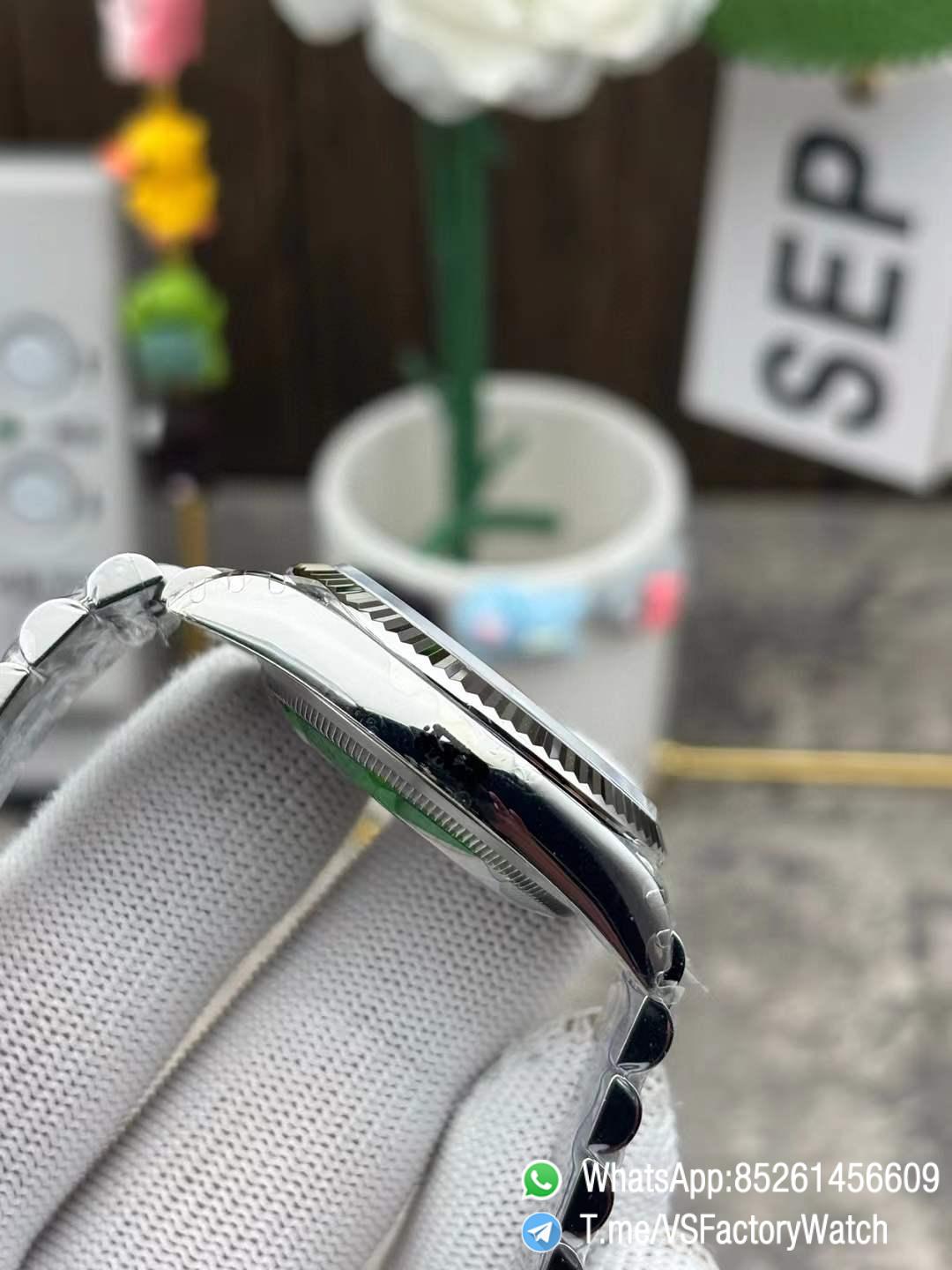 VSF Watch Datejust 36 Ref 126234 Bright Blue Fluted Motif Dial 904L Steel Case and Jubilee Bracelet DanDong 3235 Movement 08