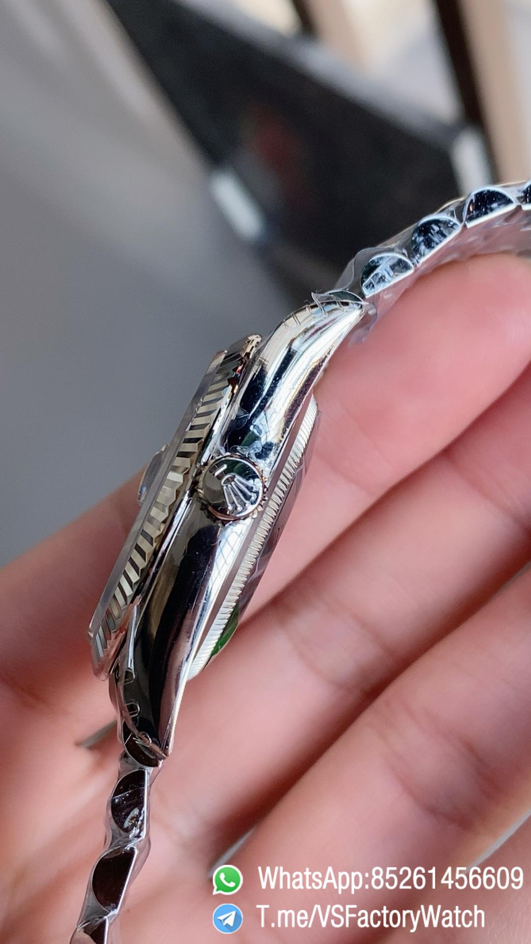 VSF Watch Datejust 36 Ref 126234 Bright Blue Fluted Motif and Diamond Set Dial 904L Steel Case and Jubilee Bracelet DanDong 3235 Movement 05