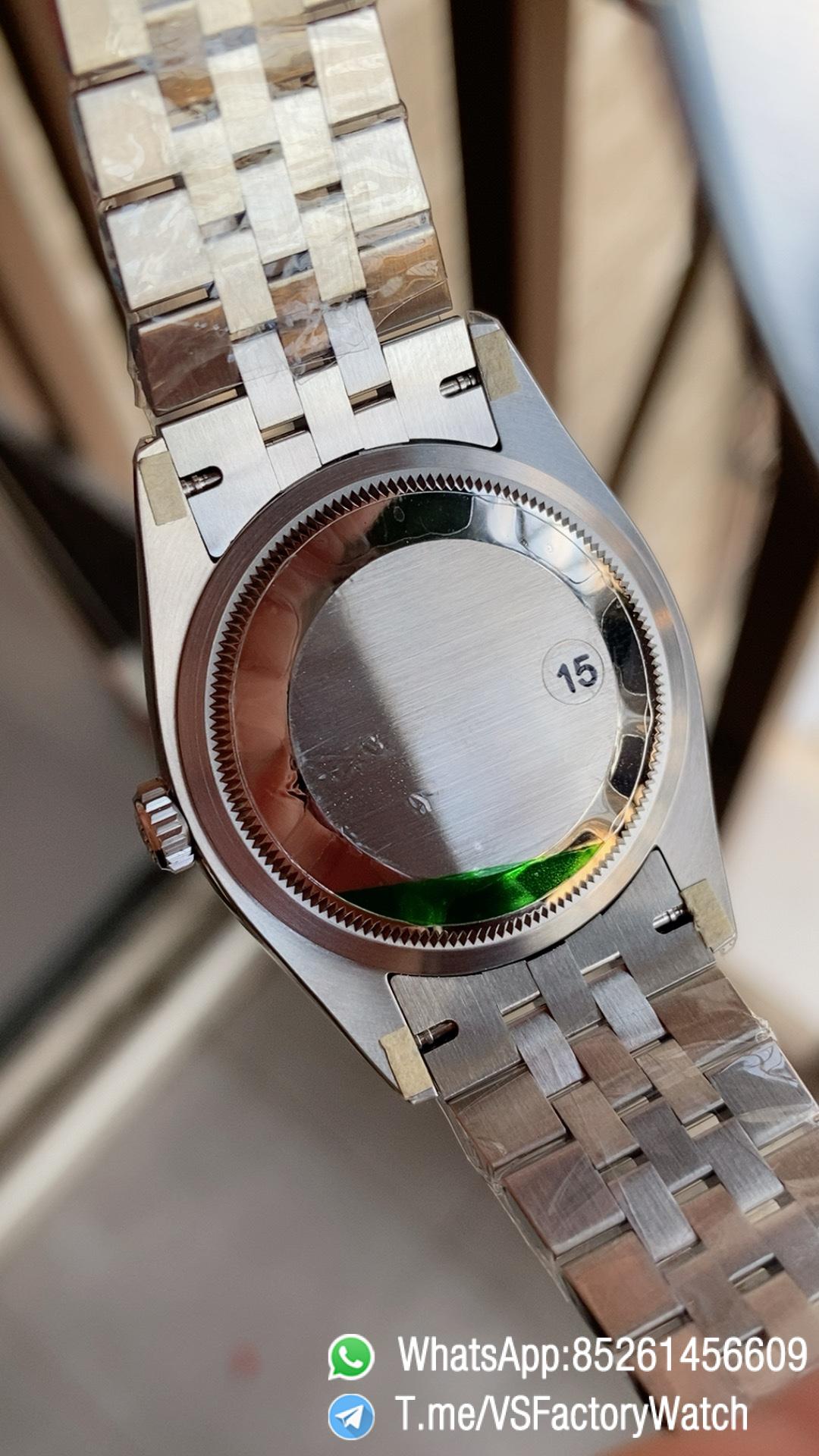 VSF Watch Datejust 36 Ref 126234 Bright Blue Fluted Motif and Diamond Set Dial 904L Steel Case and Jubilee Bracelet DanDong 3235 Movement 06