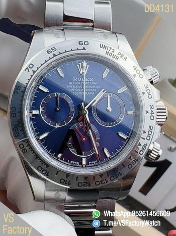 VSF Watch Super Clone Daytona 126509 V2 Weight 182g Bright Blue Dial 904L Steel Case and Oyster Bracelet DanDong 4131 Movement 00