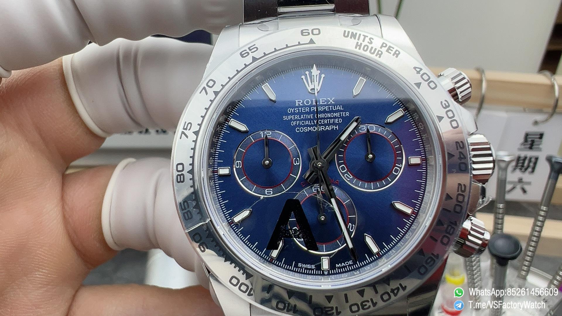 VSF Watch Super Clone Daytona 126509 V2 Weight 182g Bright Blue Dial 904L Steel Case and Oyster Bracelet DanDong 4131 Movement 02 VSF Watch Super Clone Daytona 126509 V2 Weight 182g Bright Blue Dial 904L Steel Case and Oyster Bracelet DanDong 4131 Movement 02