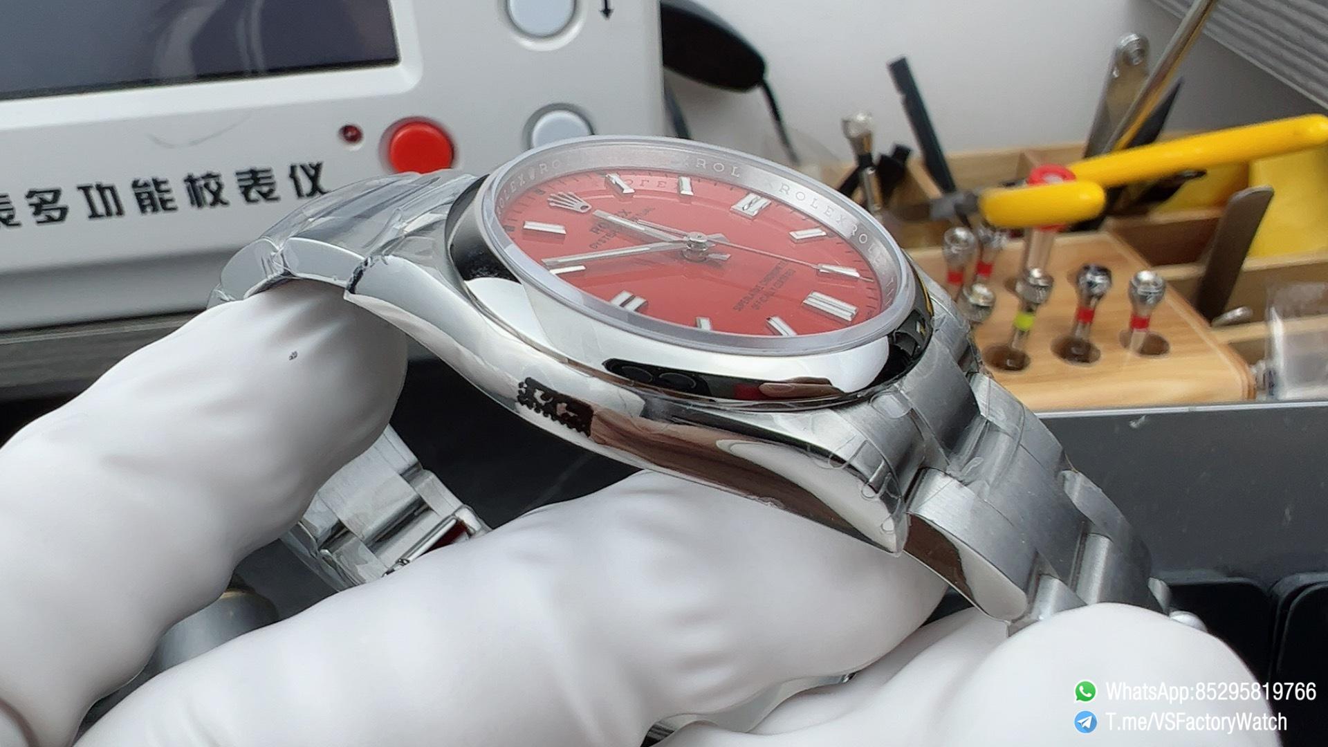 VS Factory Rolex Oyster Perpetual 36 Red Dial 126000 Oyster Bracelet DanDong 3230 72 Hours Power Reserve 04 VS Factory Rolex Oyster Perpetual 36 Red Dial 126000 Oyster Bracelet DanDong 3230 72 Hours Power Reserve 04