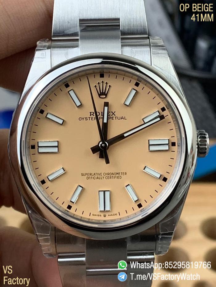 VS Factory Rolex VSF Oyster Perpetual 41 Ref 134300 904L Steel Beige Dial Oyster Bracelet DanDong 3230 Movement 00 VS Factory Rolex VSF Oyster Perpetual 41 Ref 134300 904L Steel Beige Dial Oyster Bracelet DanDong 3230 Movement 00