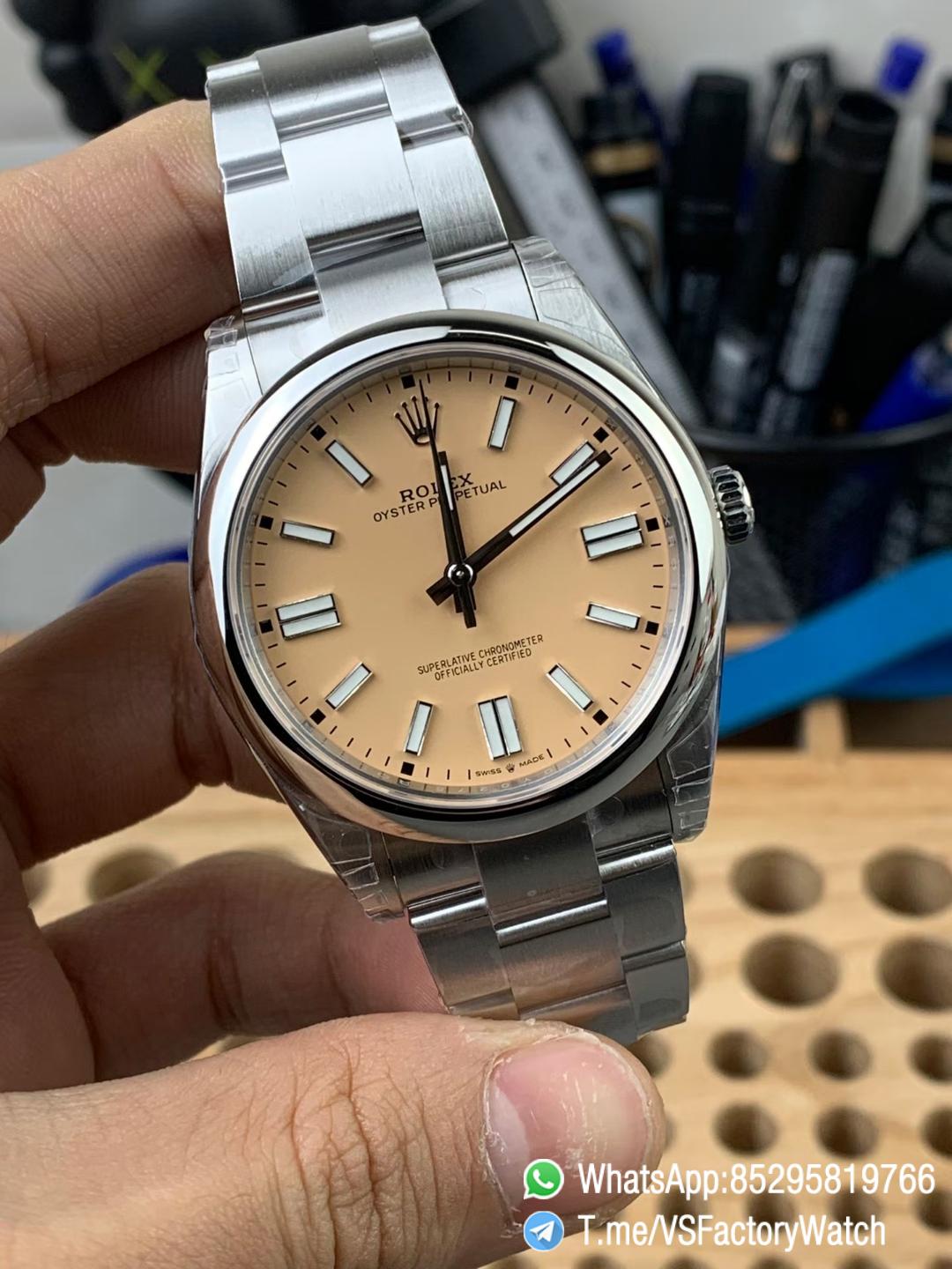 VS Factory Rolex VSF Oyster Perpetual 41 Ref 134300 904L Steel Beige Dial Oyster Bracelet DanDong 3230 Movement 02 VS Factory Rolex VSF Oyster Perpetual 41 Ref 134300 904L Steel Beige Dial Oyster Bracelet DanDong 3230 Movement 02